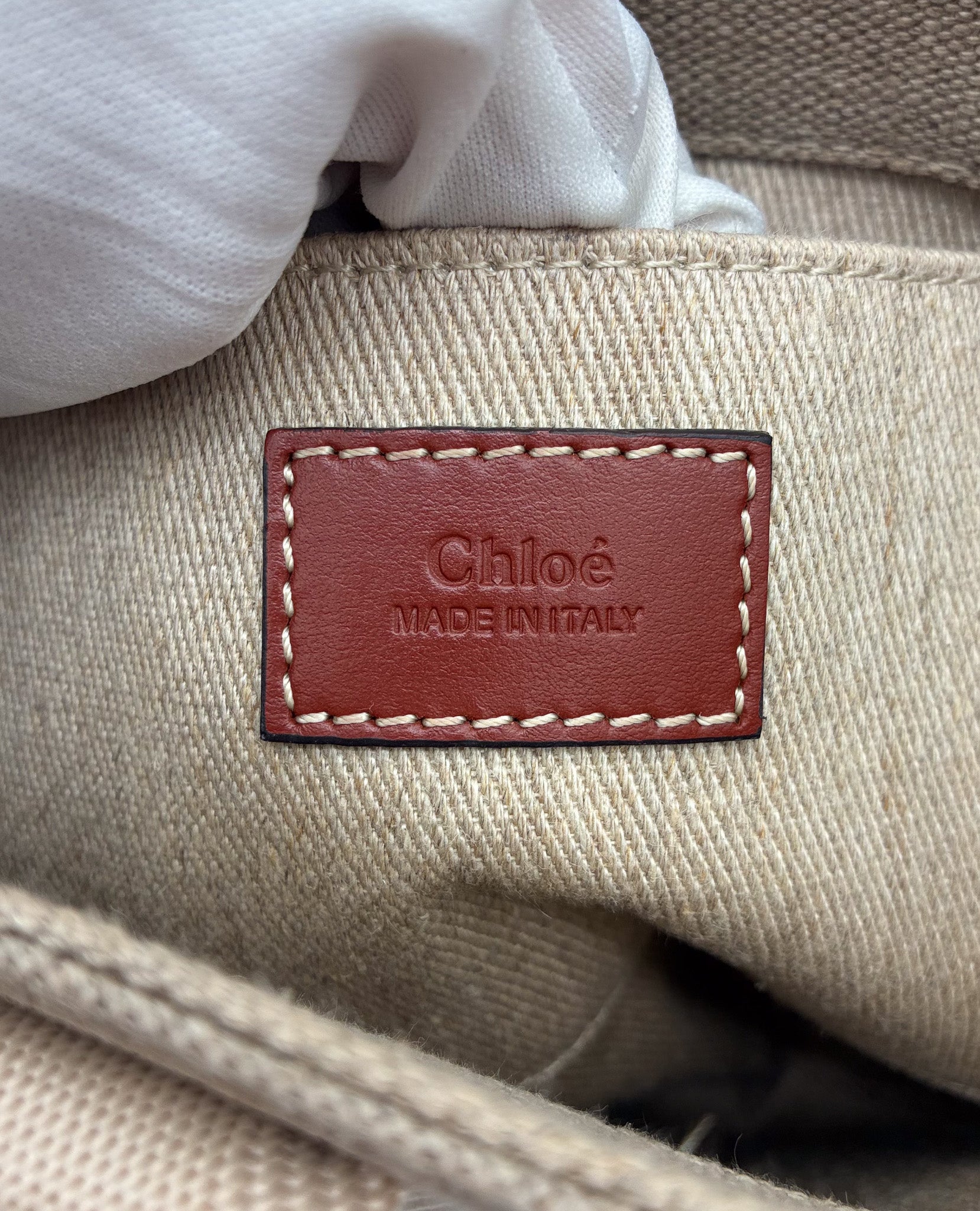 Chloe Woody Small Tote Bag Tan