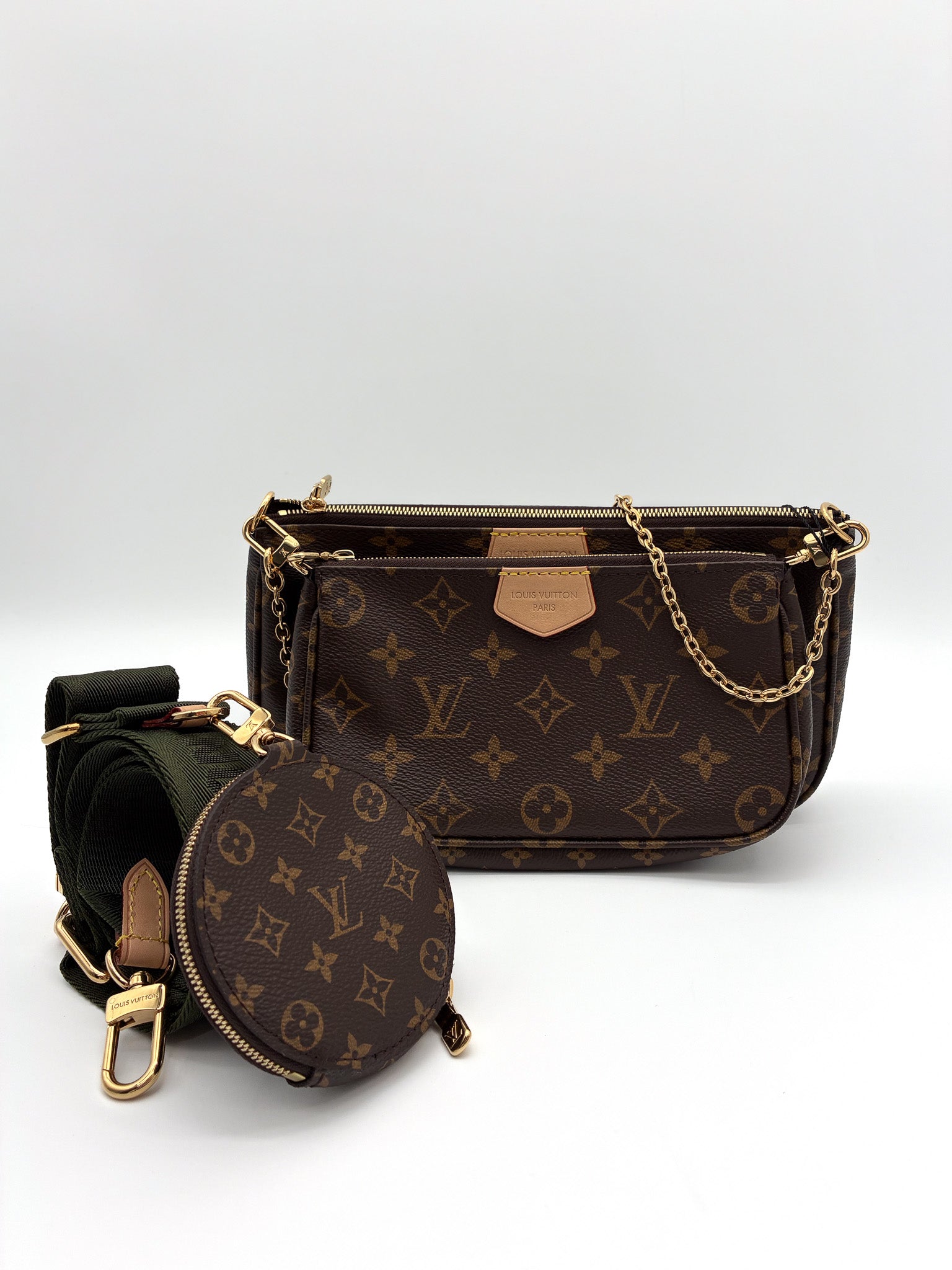 Louis Vuitton Multi Pochette Accessoires Mono Kaki