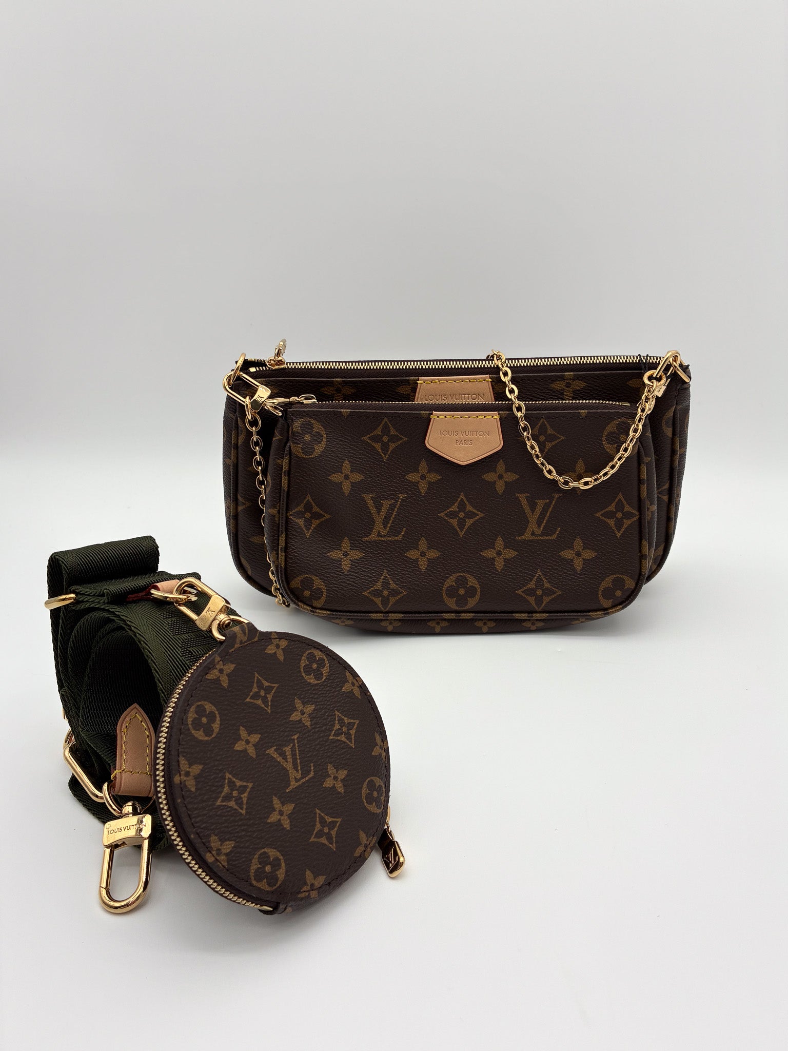 Louis Vuitton Multi Pochette Accessoires Mono Kaki