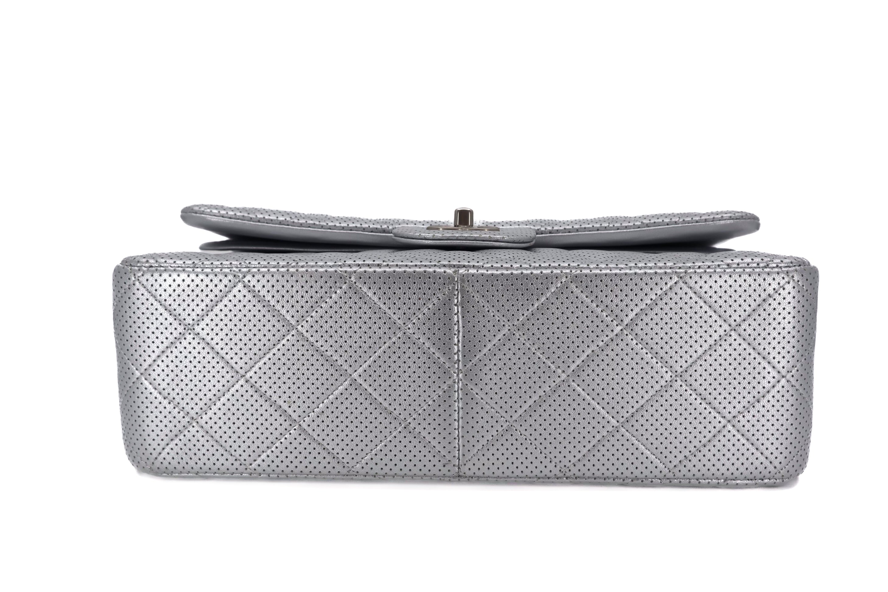 Chanel Jumbo Double Flap Quilted Perforated Lambskin