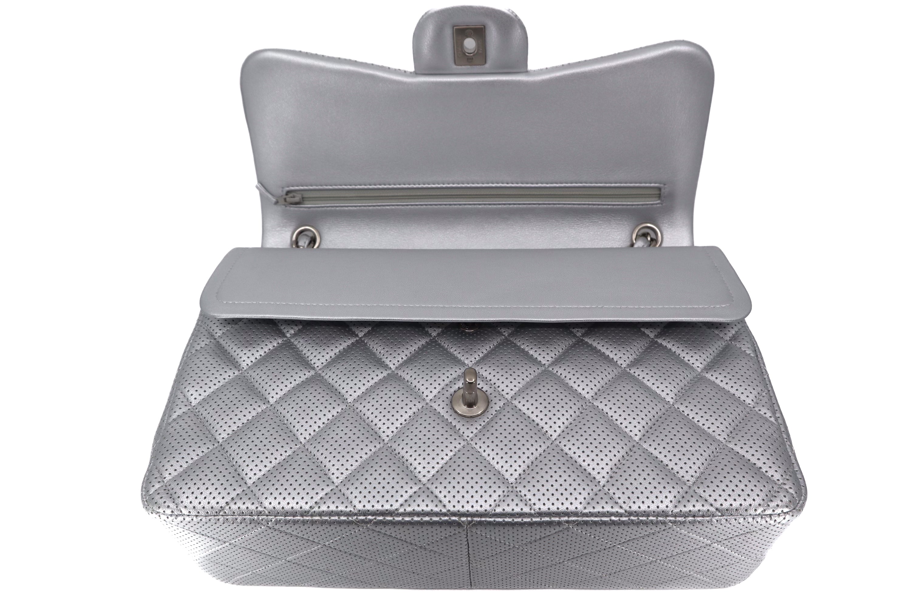 Chanel Jumbo Double Flap Quilted Perforated Lambskin