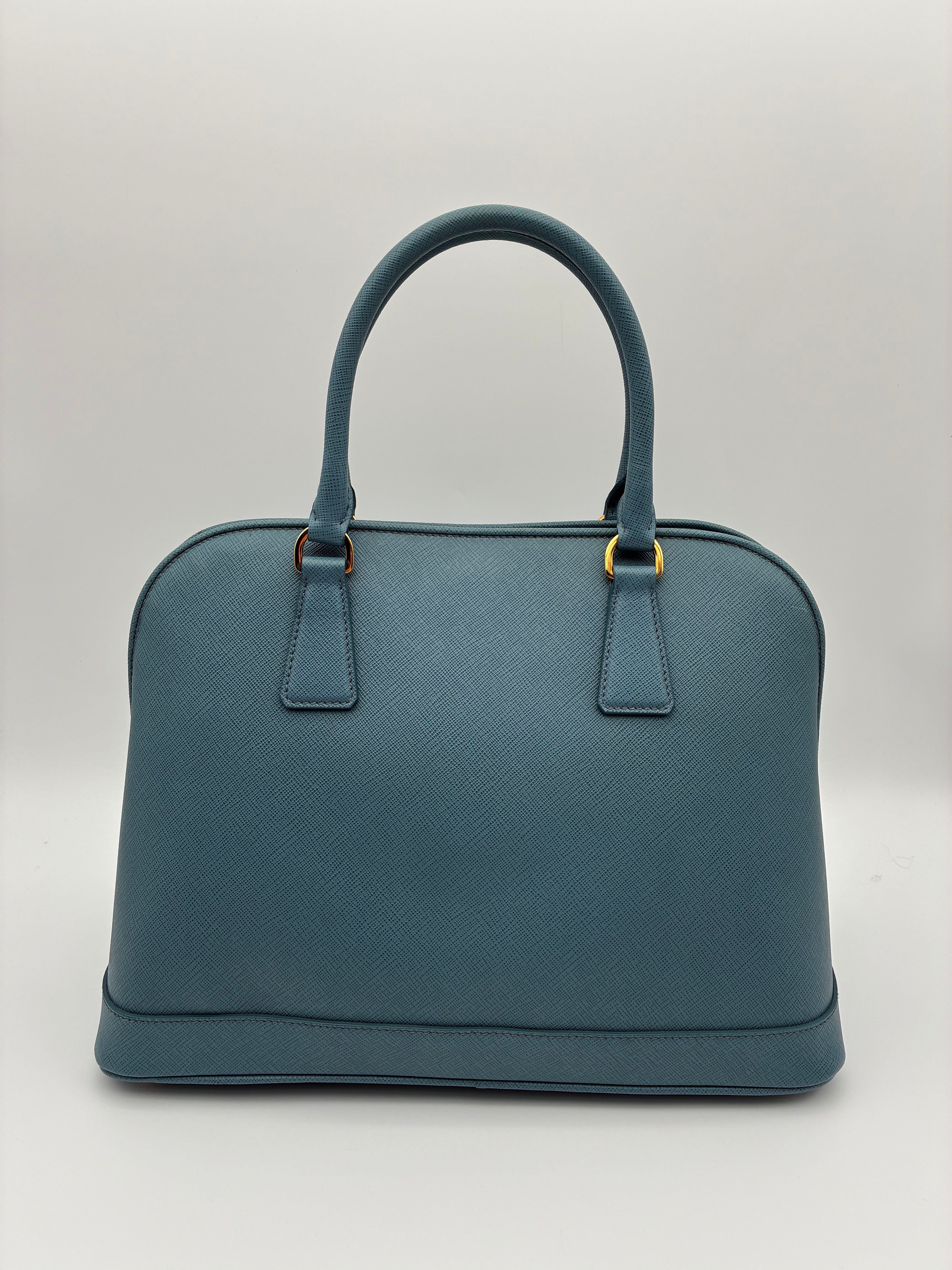 Prada Blue Saffiano Dome Tote