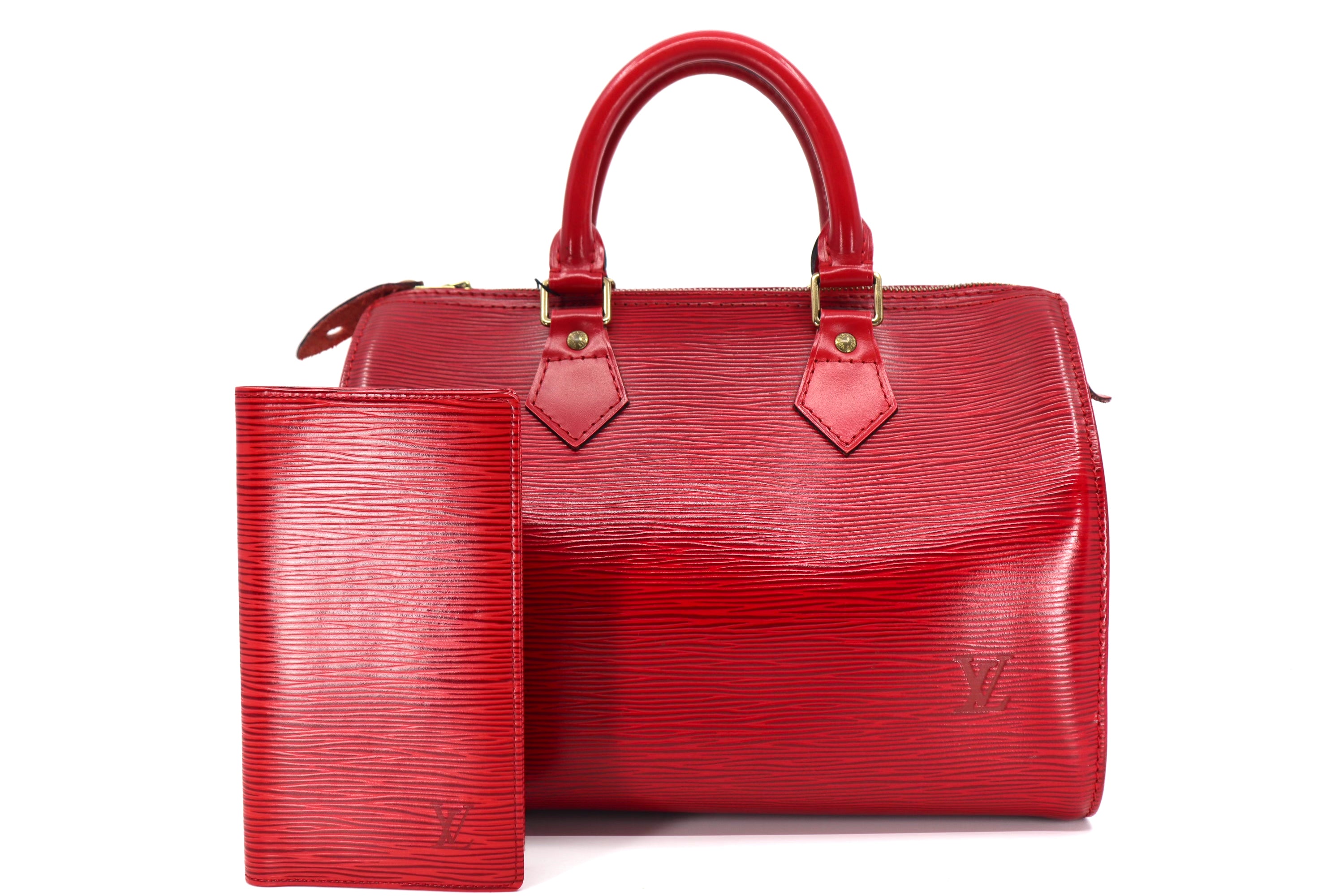 Louis Vuitton Speedy 28 Epi Leather Red Vintage Boston bag