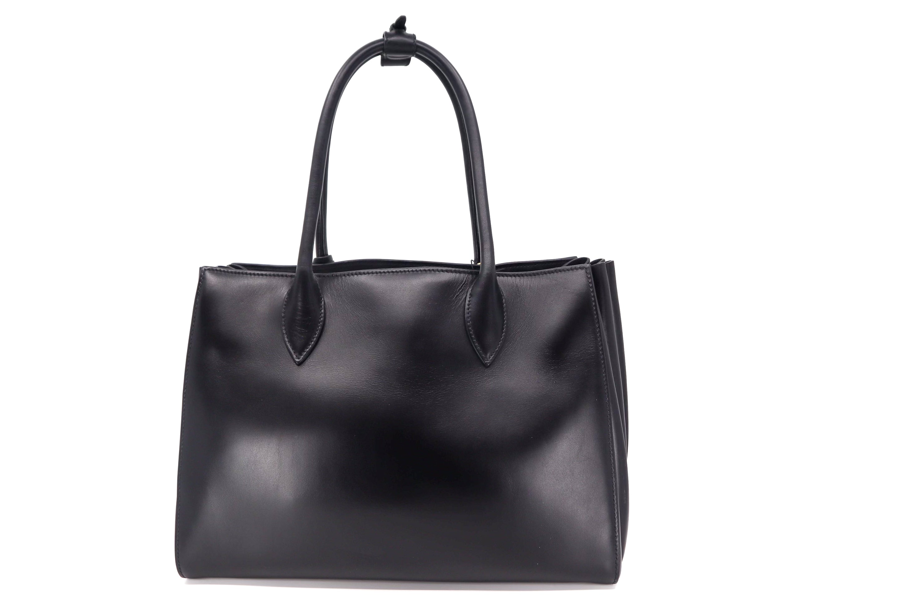 Prada City Calfskin Medium Bibliotheque tote Black