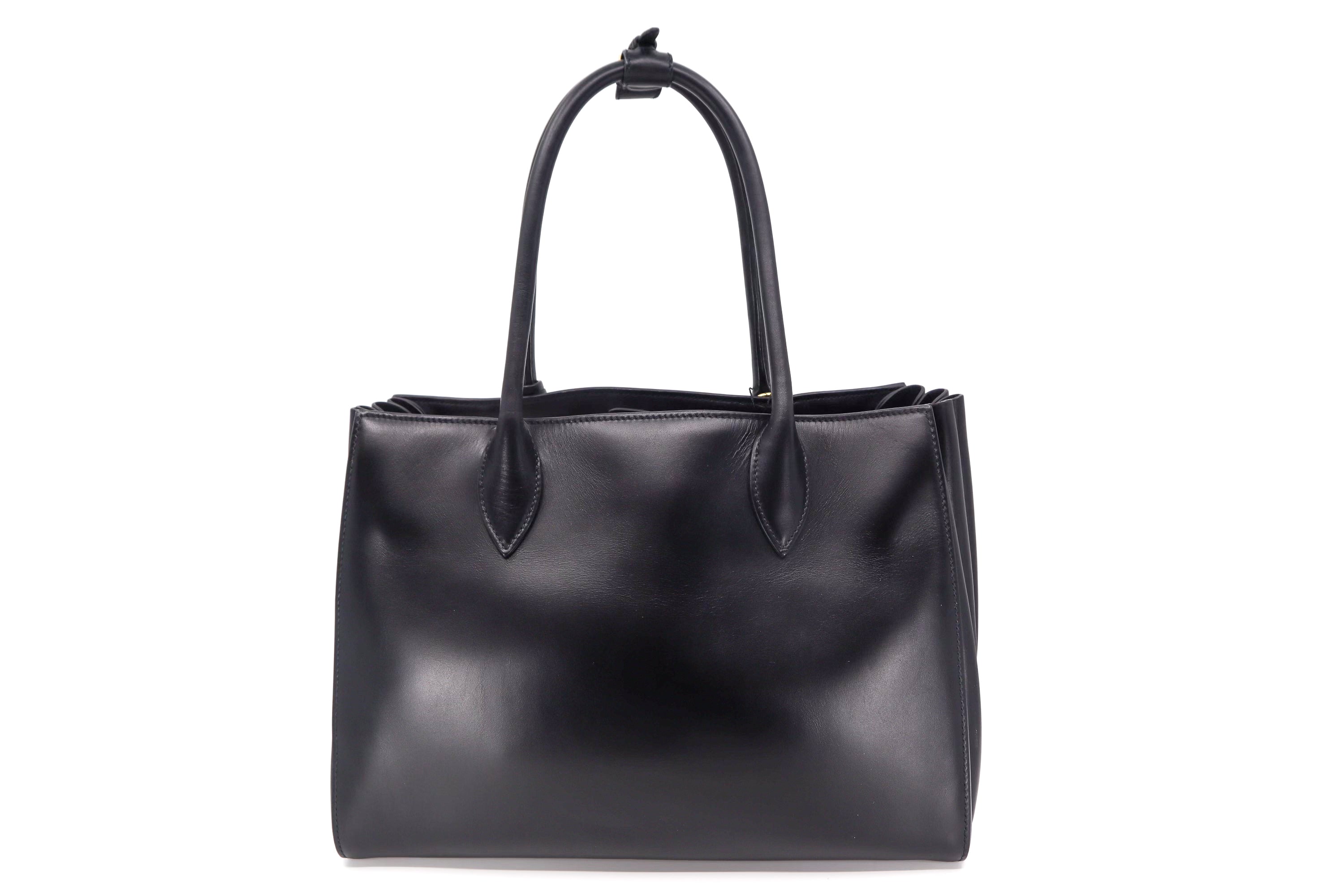 Prada City Calfskin Medium Bibliotheque tote Black