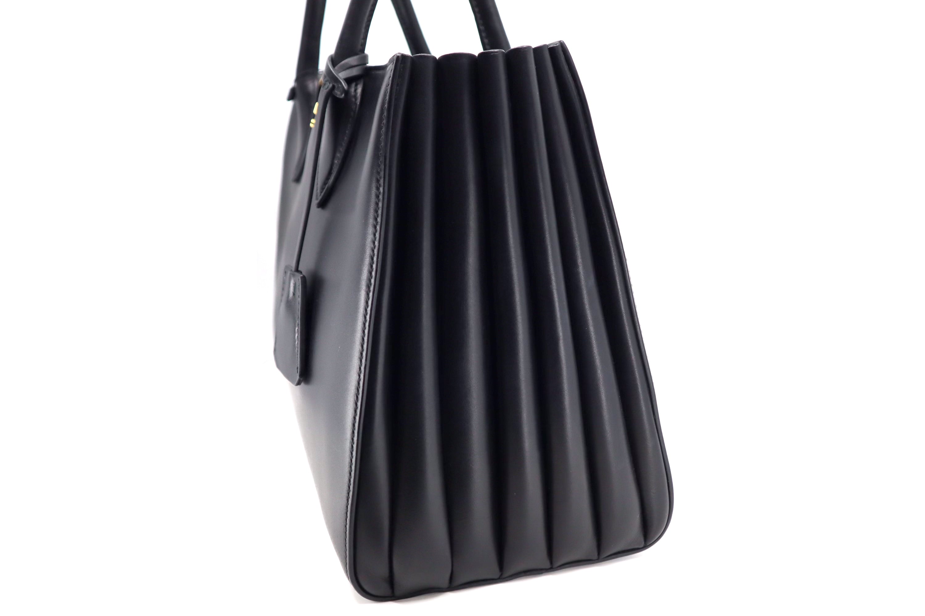 Prada City Calfskin Medium Bibliotheque tote Black