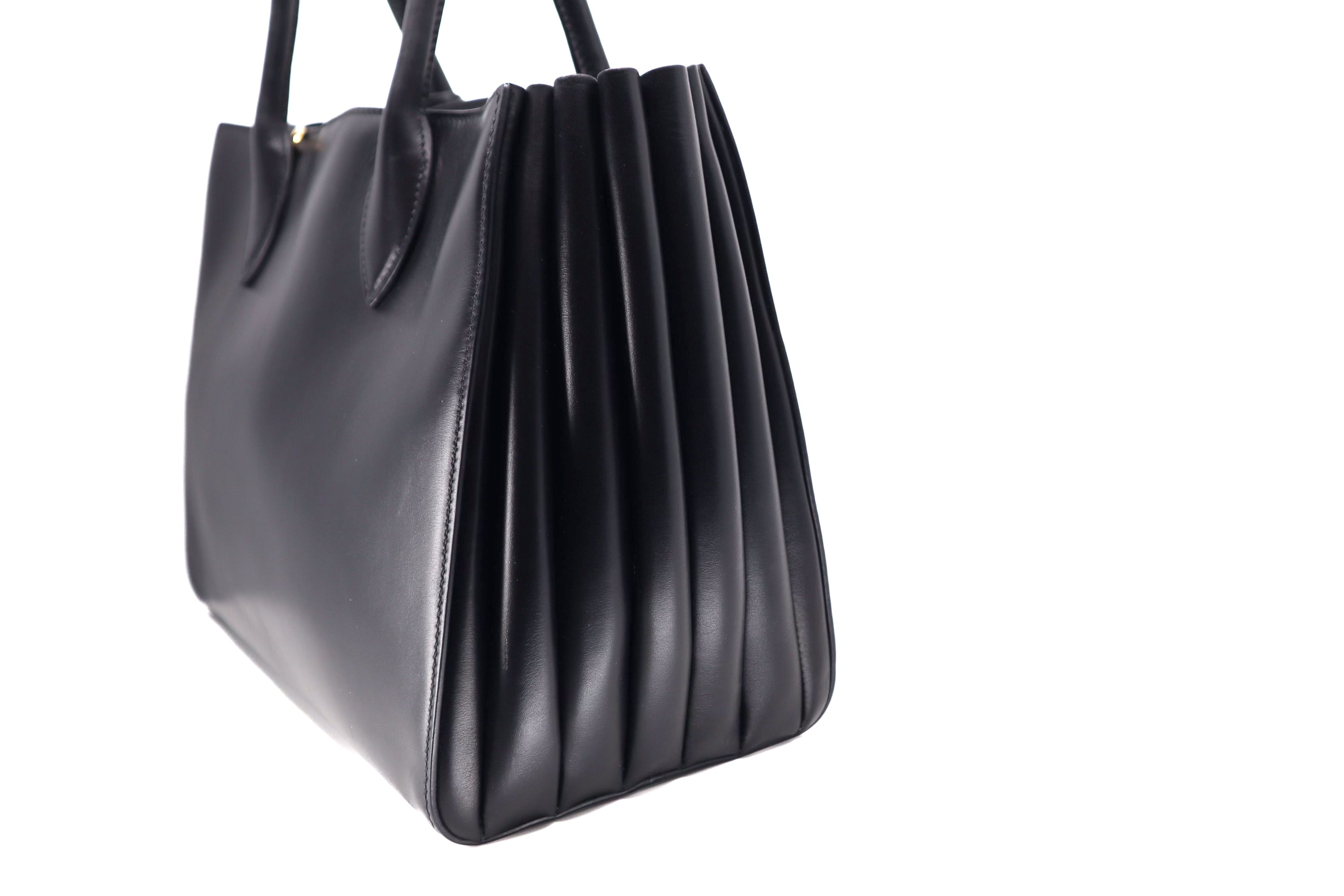 Prada City Calfskin Medium Bibliotheque tote Black