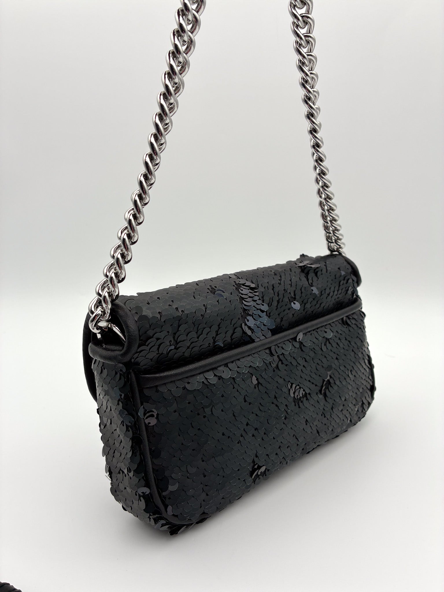 Marc Jacobs The Mini J Marc Shoulder Women's Black Sequined