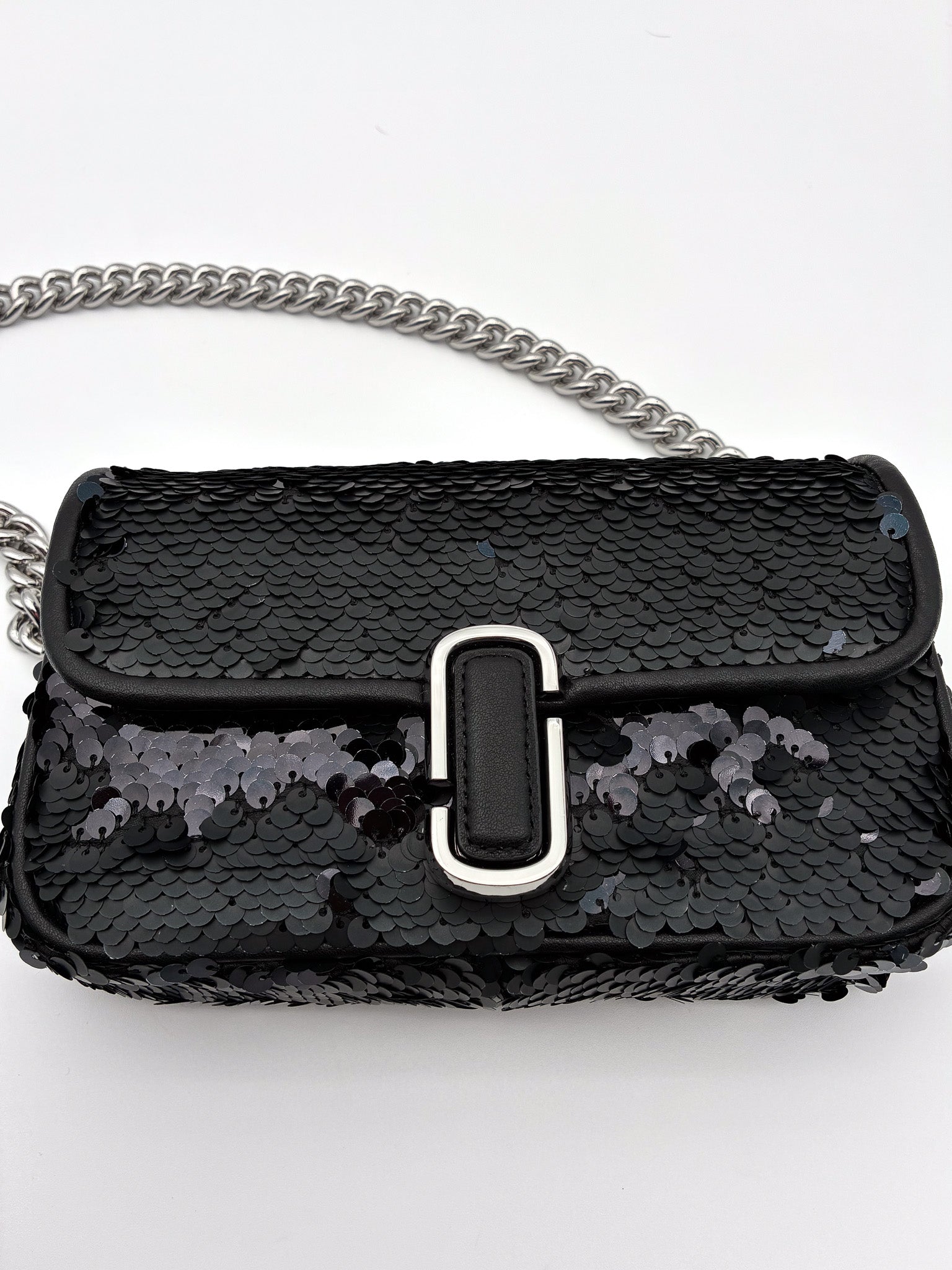 Marc Jacobs The Mini J Marc Shoulder Women's Black Sequined