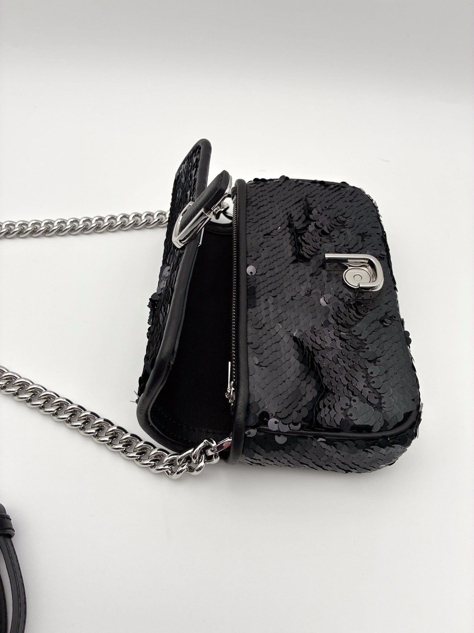 Marc Jacobs The Mini J Marc Shoulder Women's Black Sequined