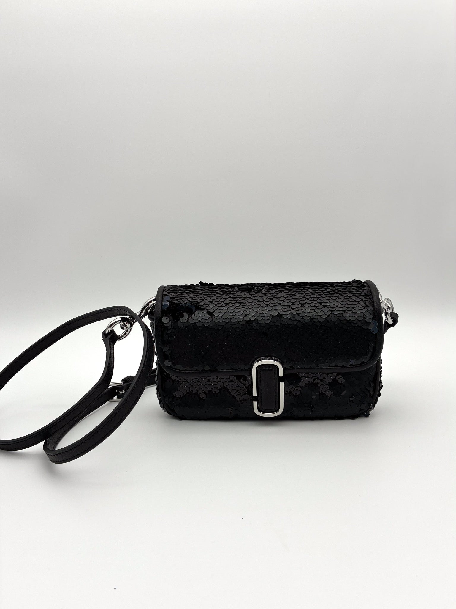 Marc Jacobs The Mini J Marc Shoulder Women's Black Sequined