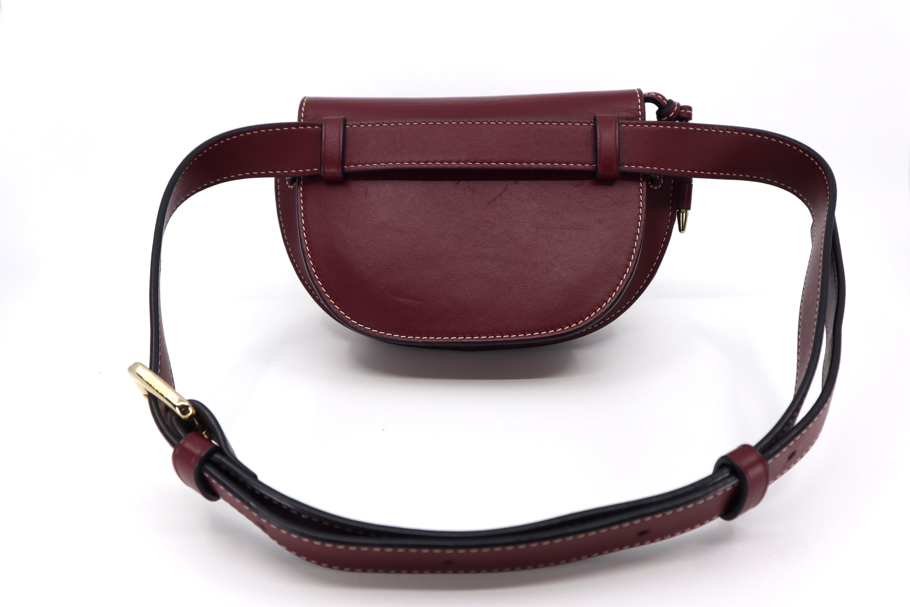 Loewe Calfskin Mini Gate Belt Bag Burgundy