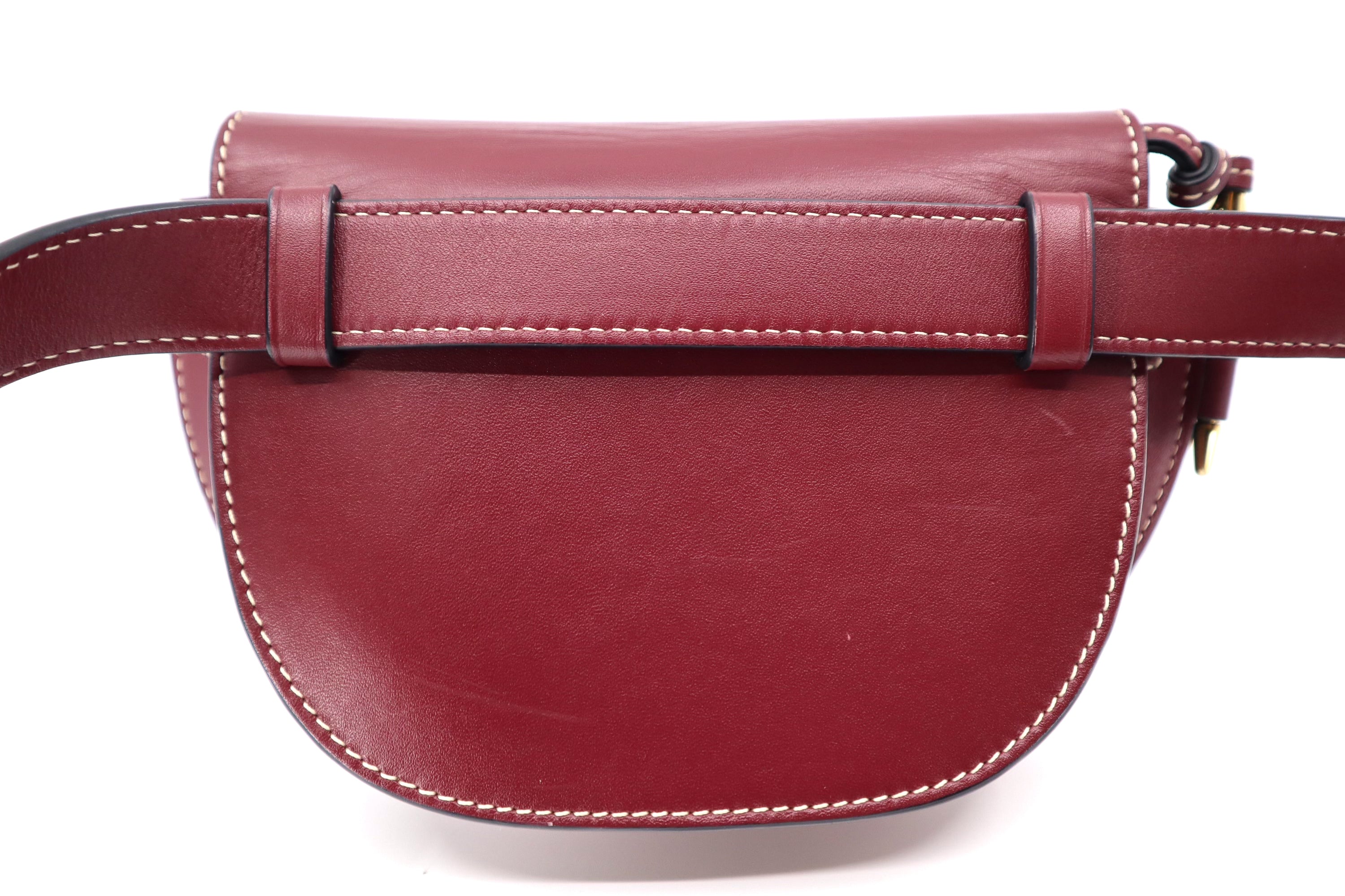 Loewe Calfskin Mini Gate Belt Bag Burgundy