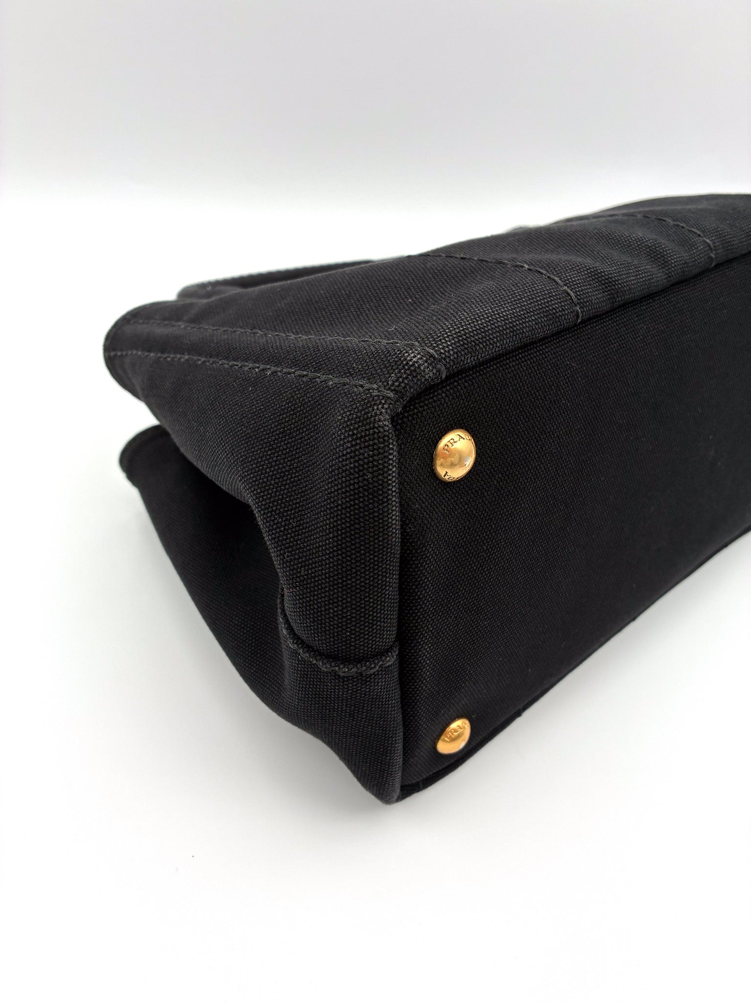 PRADA Small Canvas Canapa Logo Tote