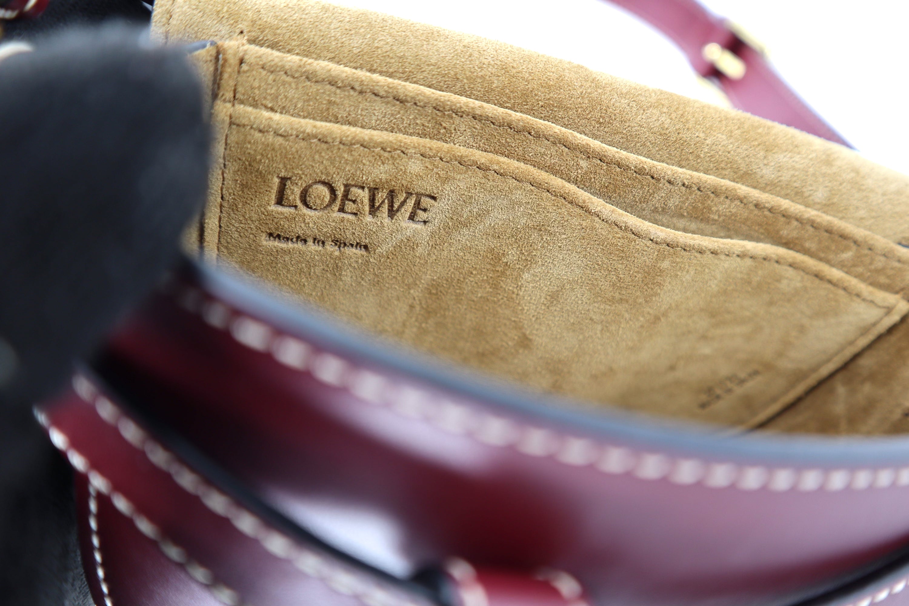 Loewe Calfskin Mini Gate Belt Bag Burgundy