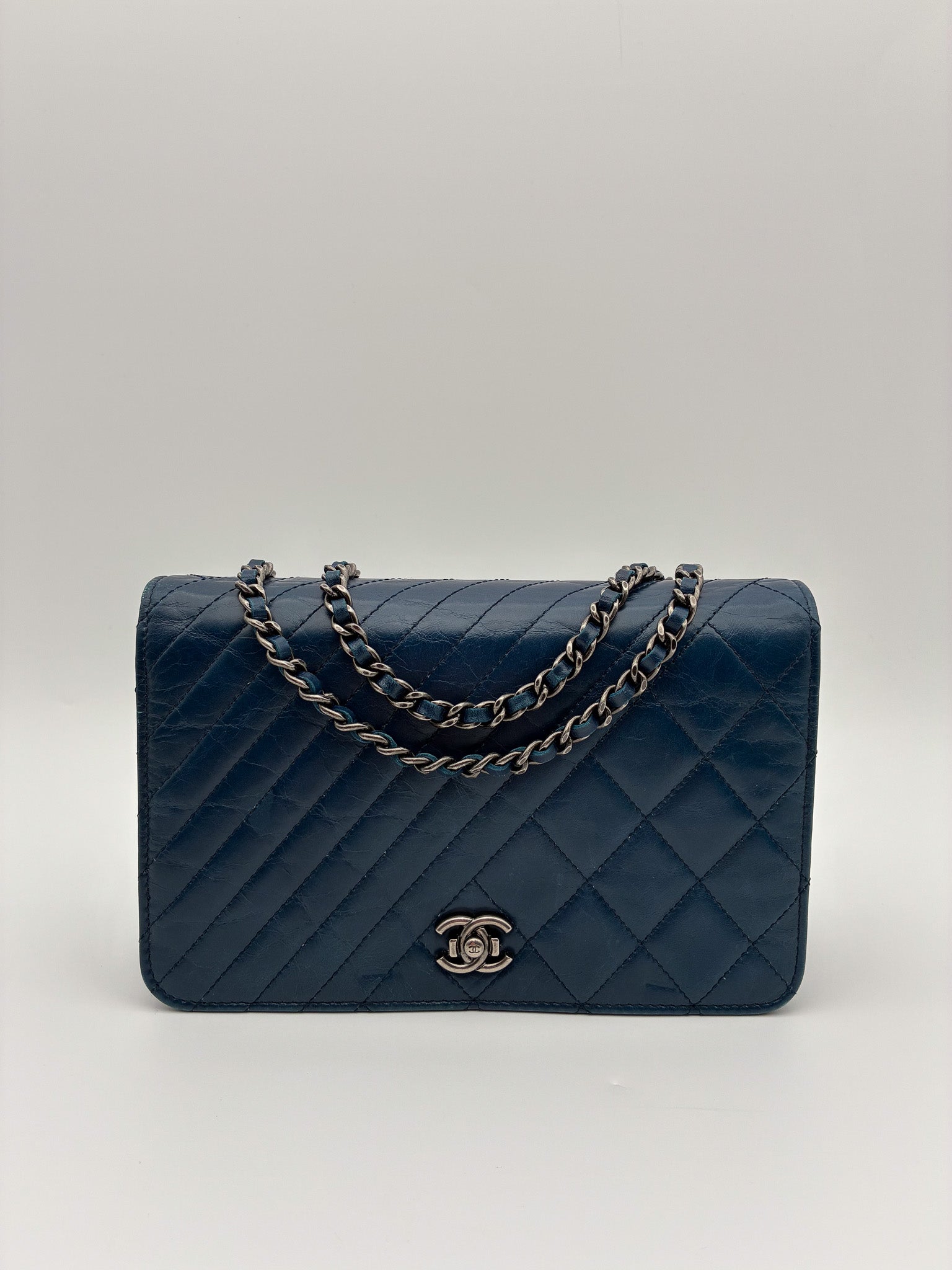 Chanel Coco Boy Wallet on Chain Quilted Aged Calfskin