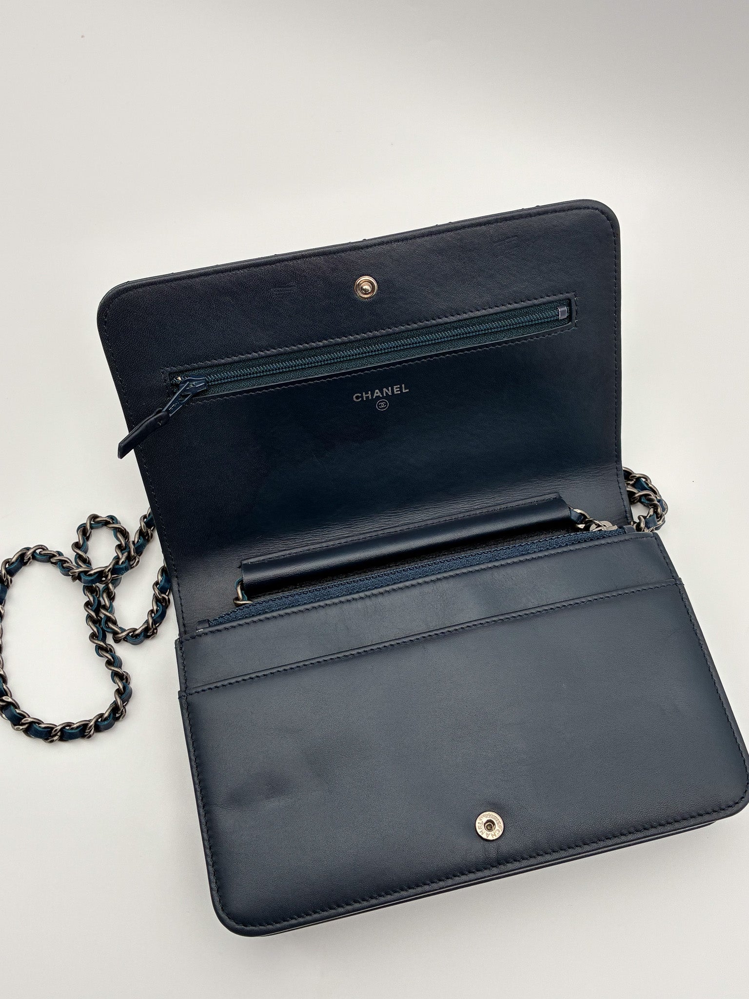 Chanel Coco Boy Wallet on Chain Quilted Aged Calfskin