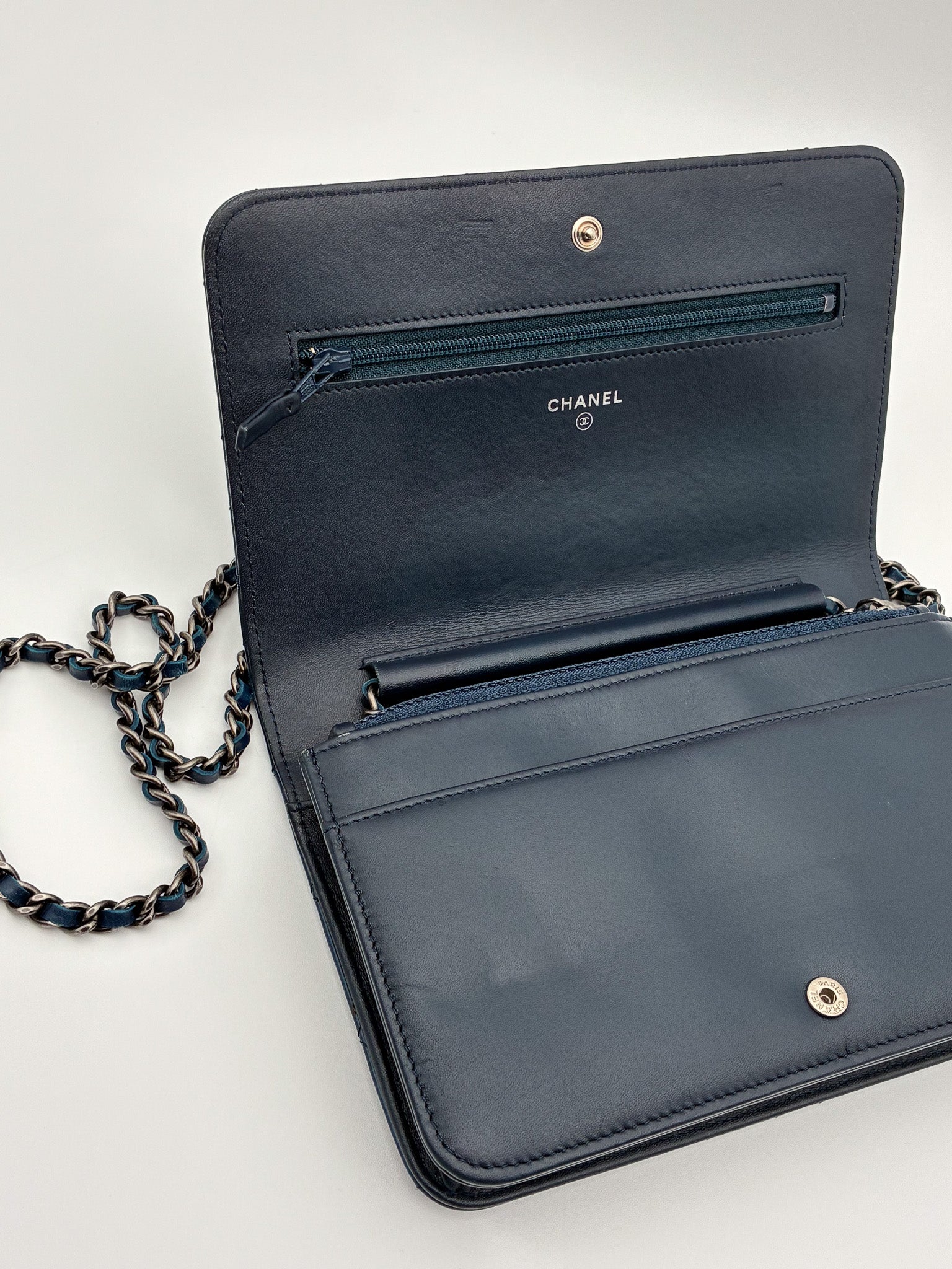 Chanel Coco Boy Wallet on Chain Quilted Aged Calfskin