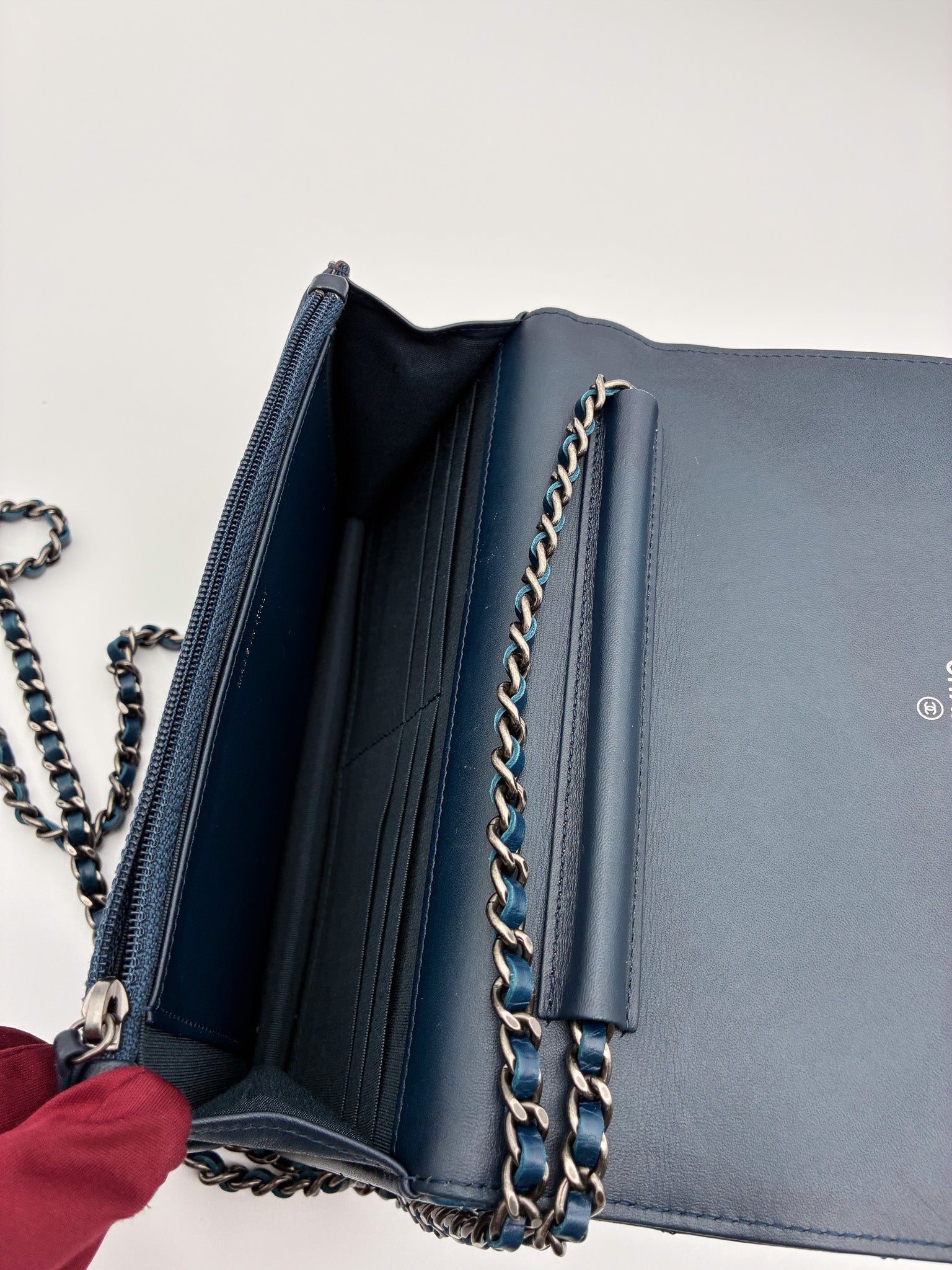 Chanel Coco Boy Wallet on Chain Quilted Aged Calfskin