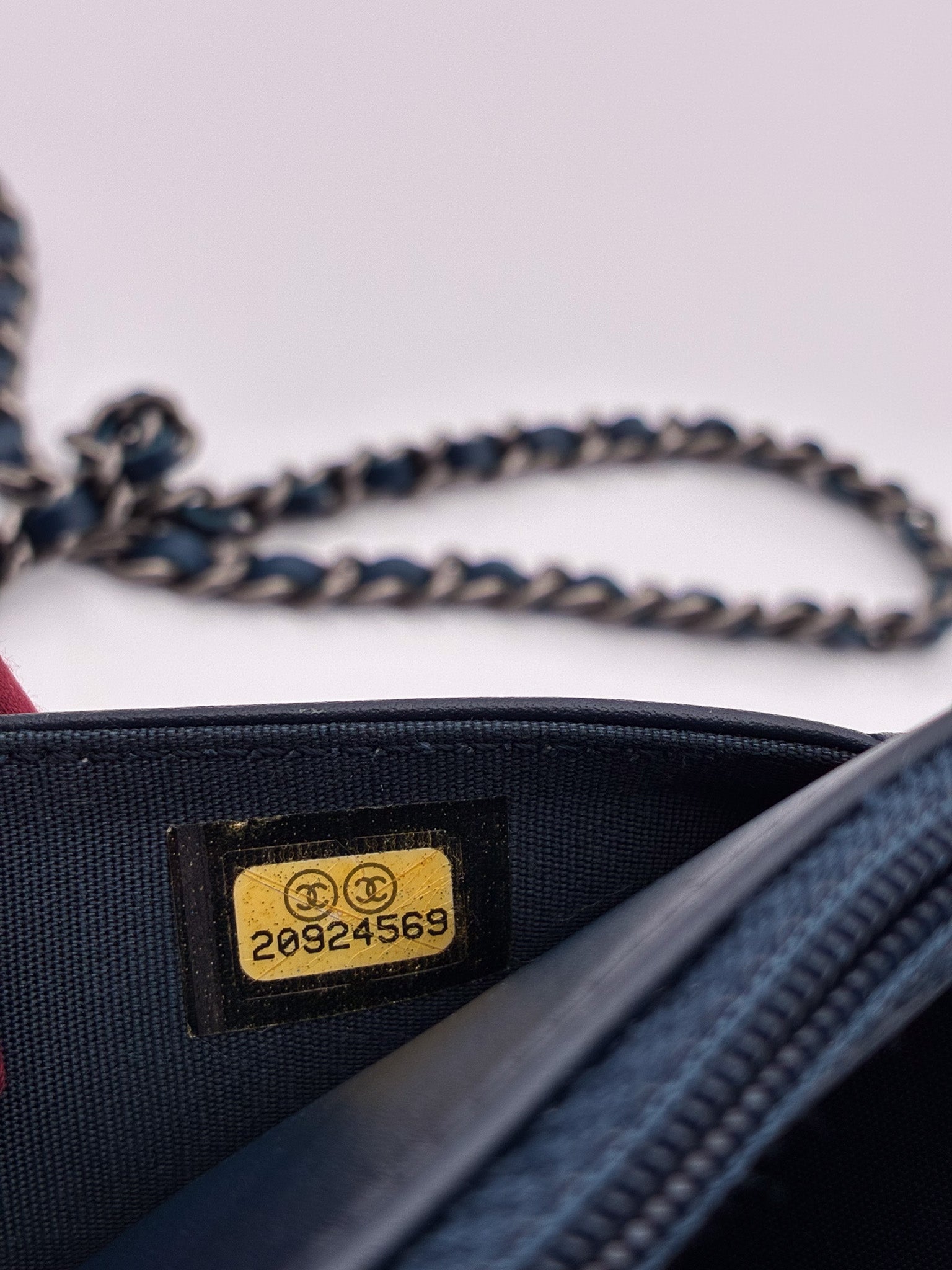 Chanel Coco Boy Wallet on Chain Quilted Aged Calfskin
