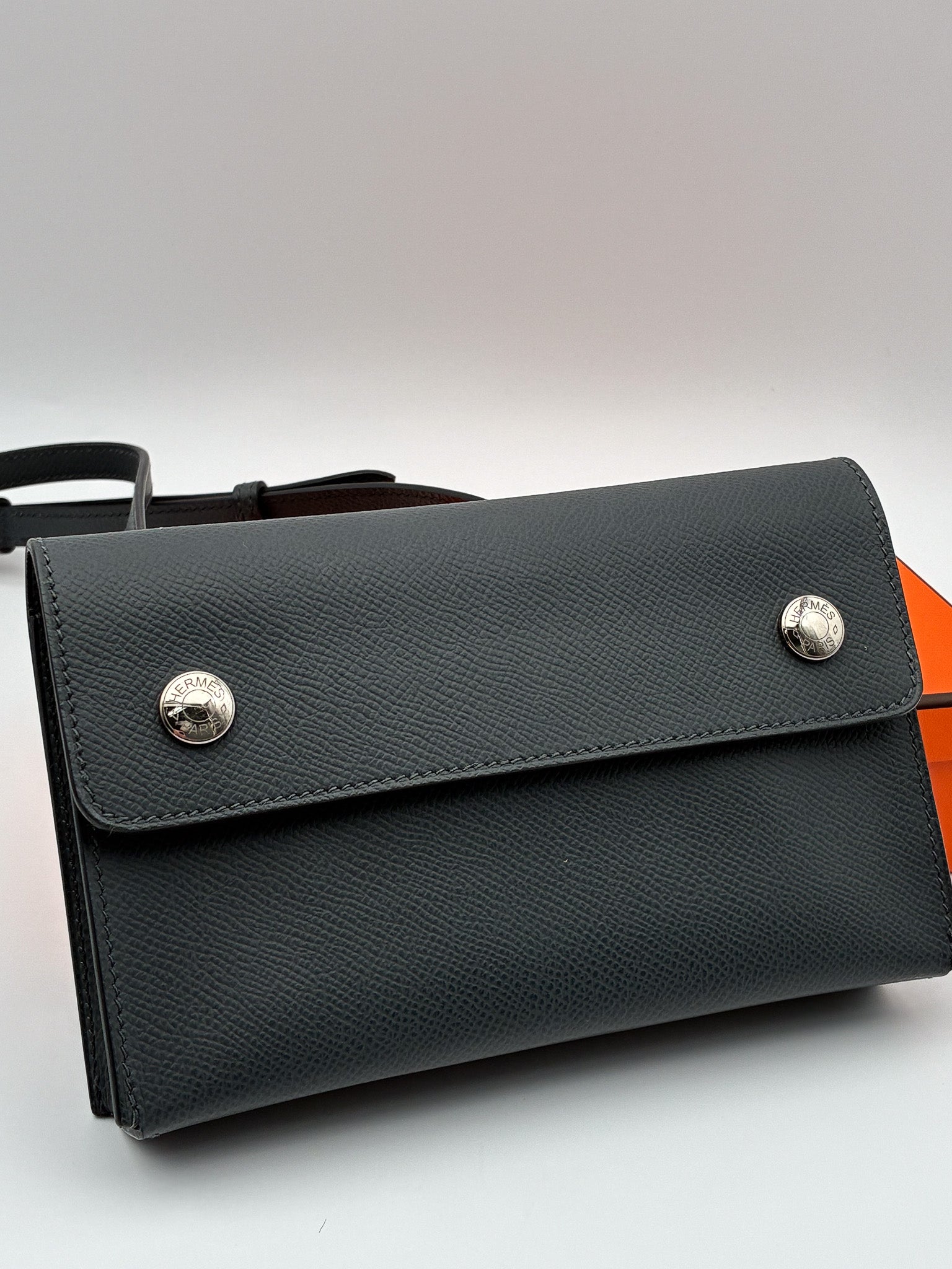 Hermes Epsom Hermesnap Wallet Gris Meyer