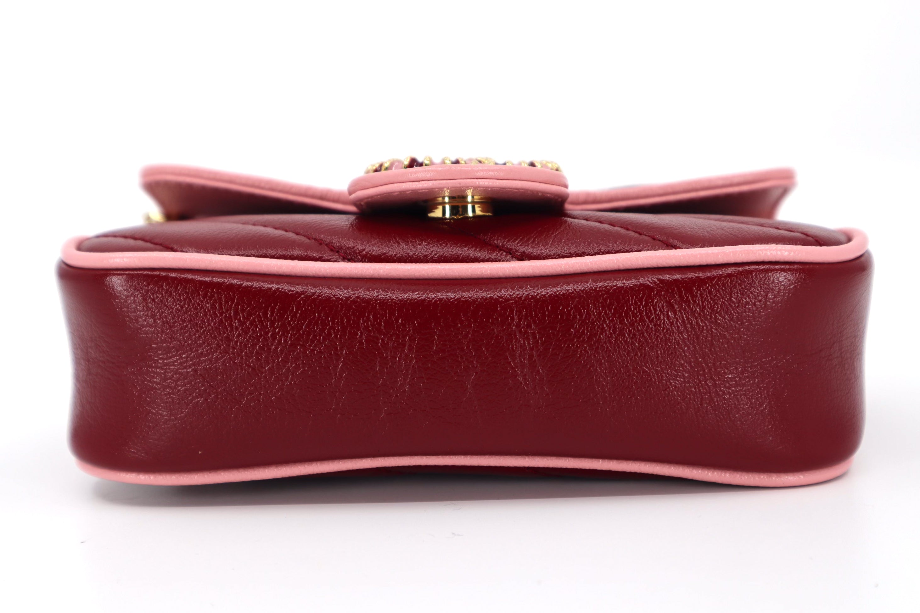 Gucci Marmont Super Mini New Cherry Red Wild Rose Torchon GG