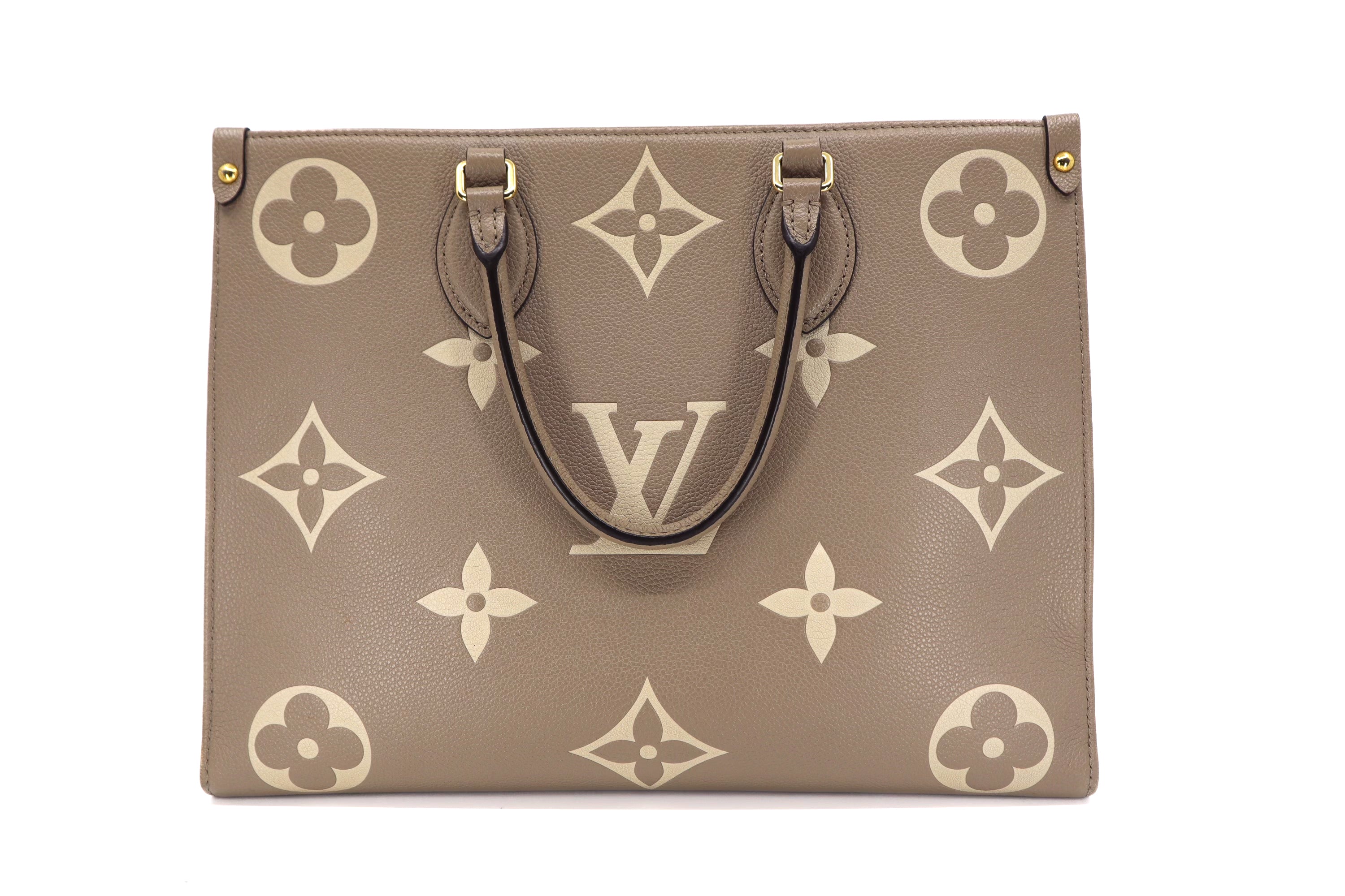 Louis Vuitton OnTheGo Giant Monogram Empreinte MM Tourterelle Creme