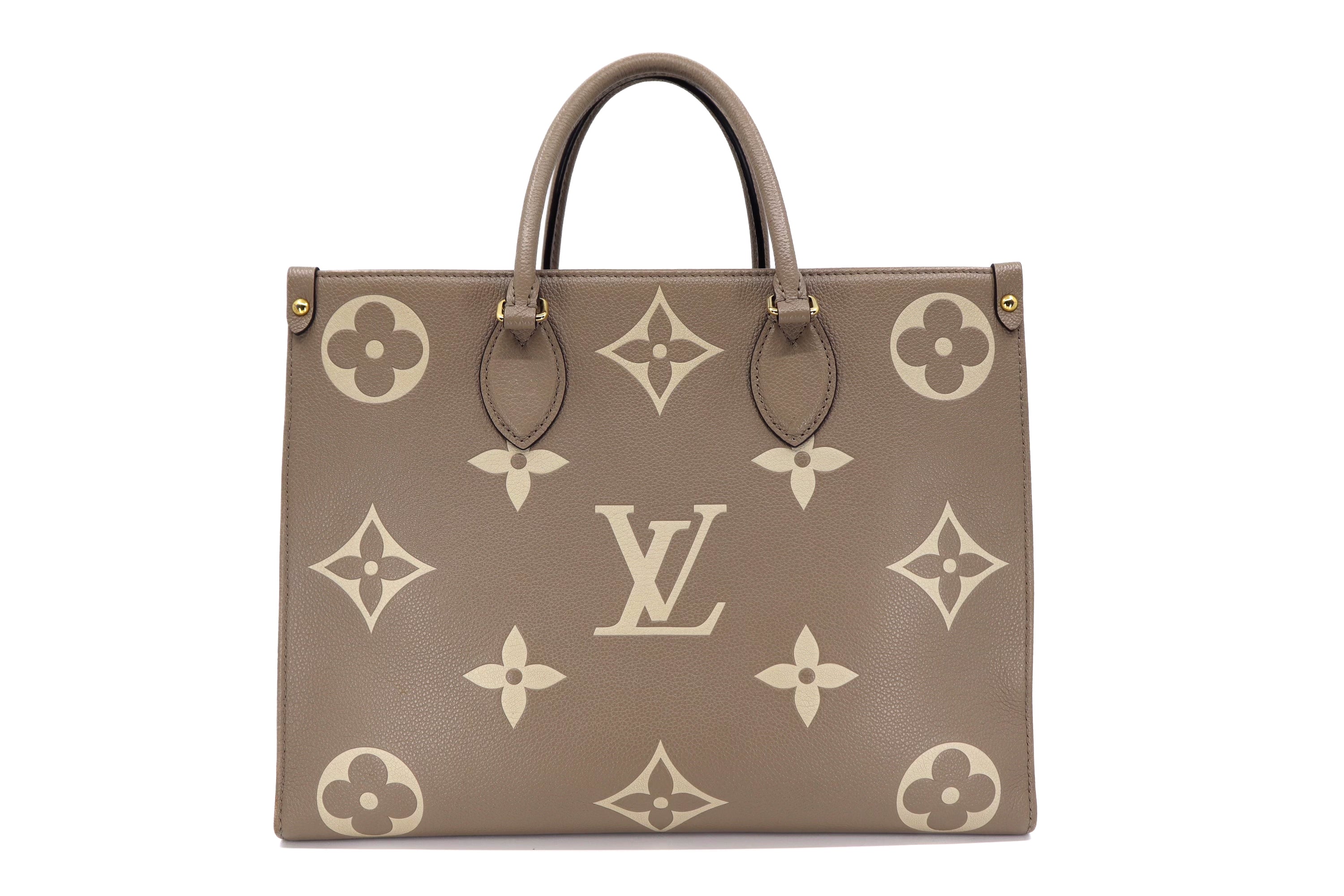 Louis Vuitton OnTheGo Giant Monogram Empreinte MM Tourterelle Creme