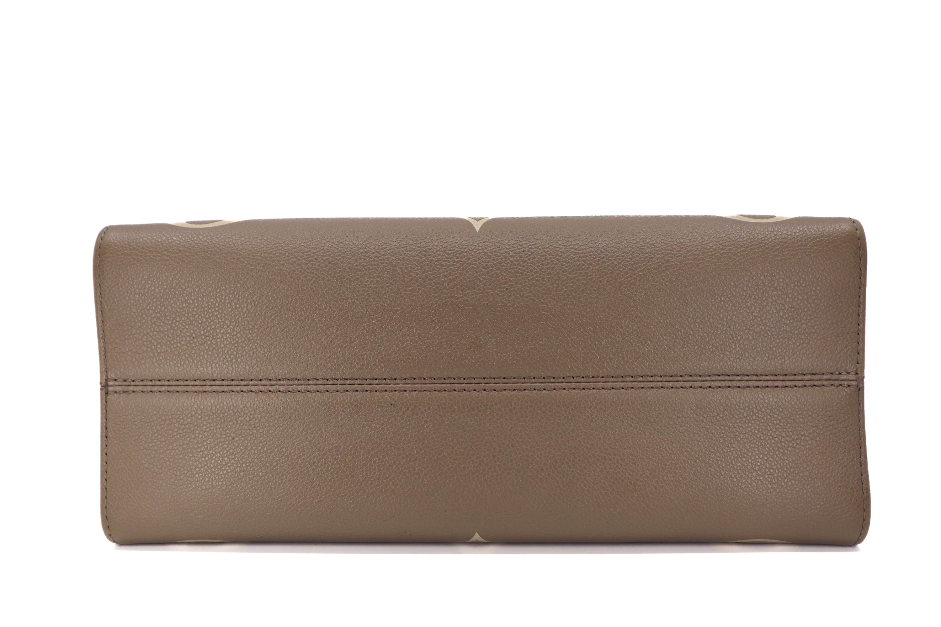 Louis Vuitton OnTheGo Giant Monogram Empreinte MM Tourterelle Creme