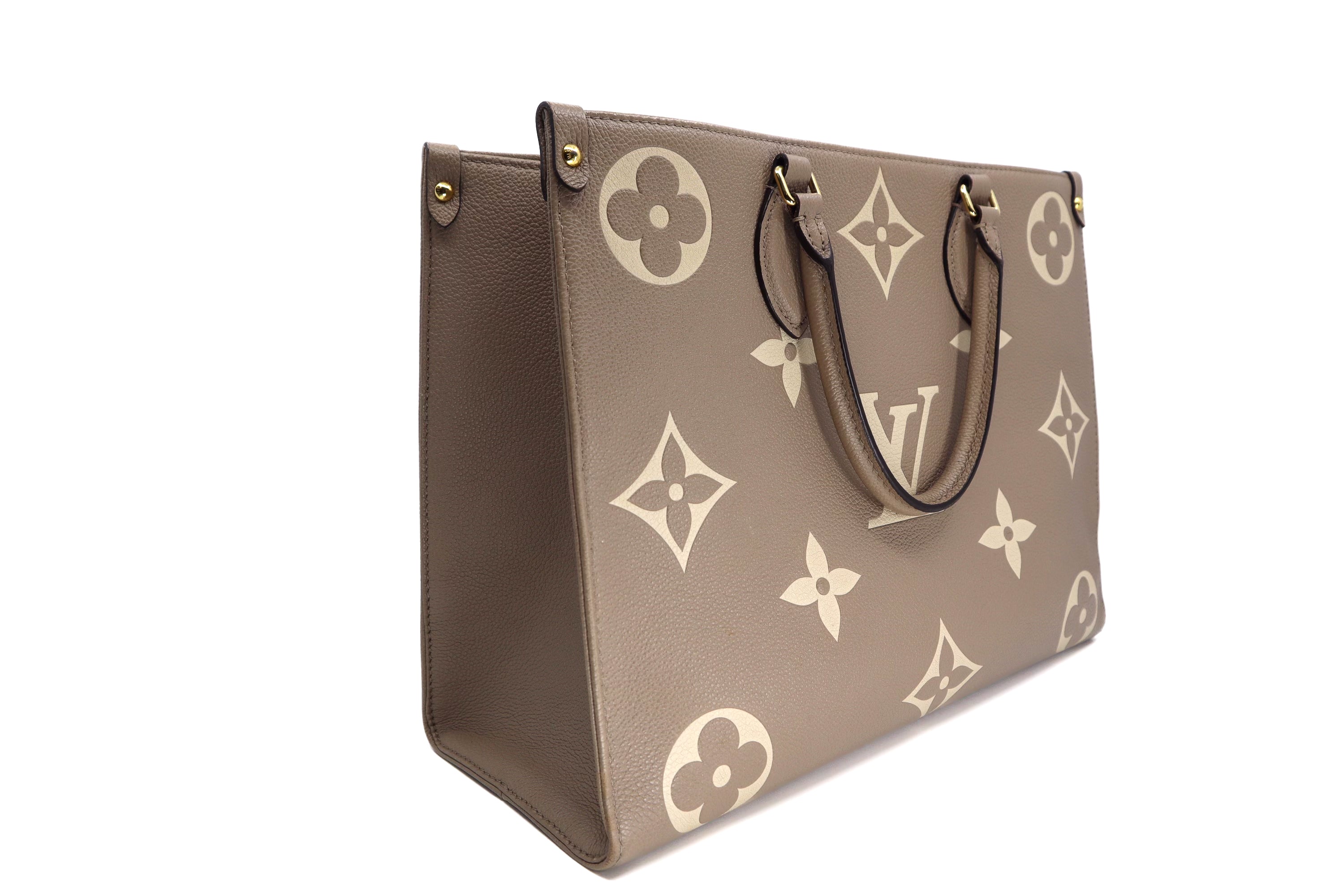 Louis Vuitton OnTheGo Giant Monogram Empreinte MM Tourterelle Creme