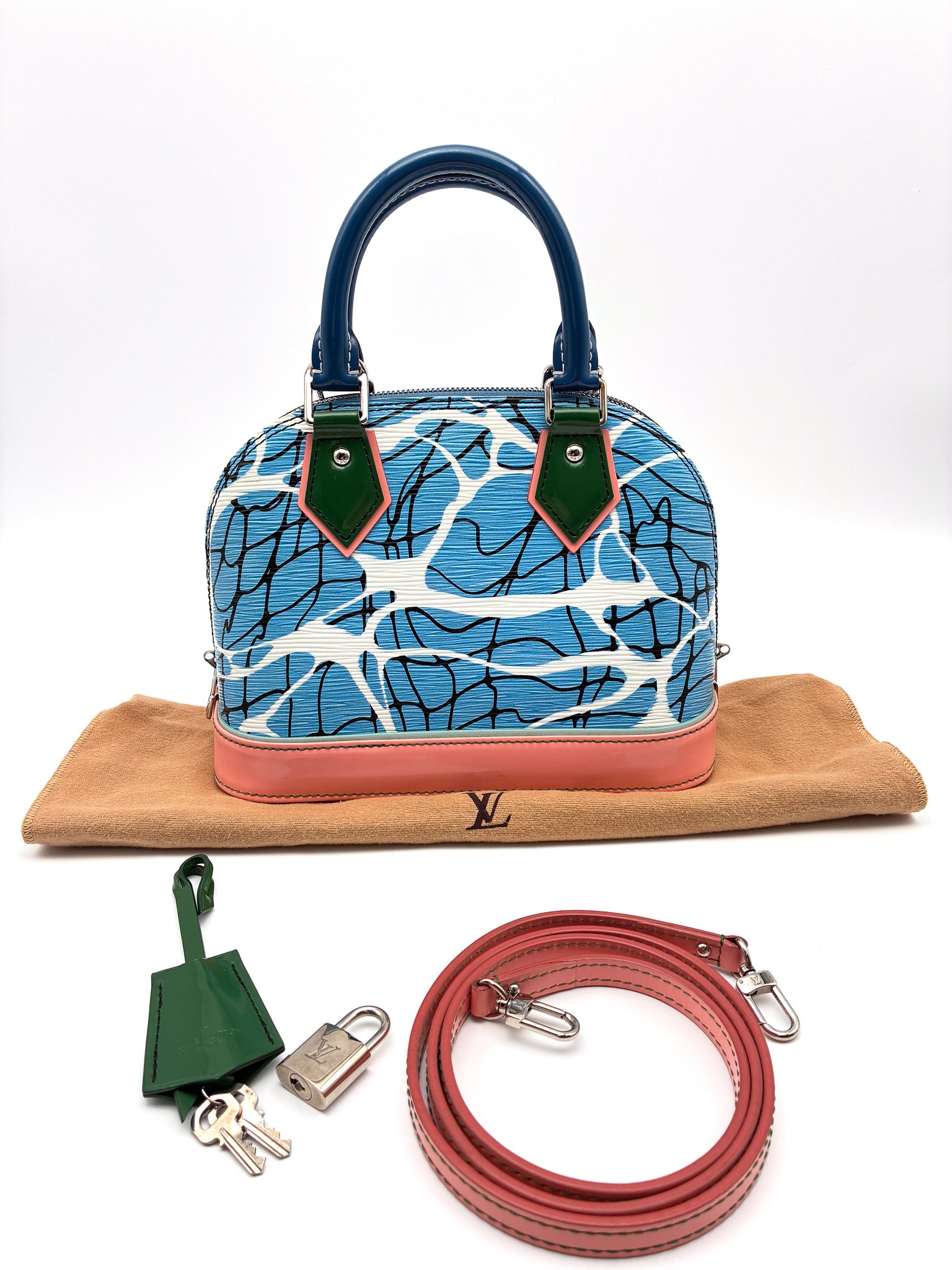 Louis Vuitton Epi Alma BB Aqua