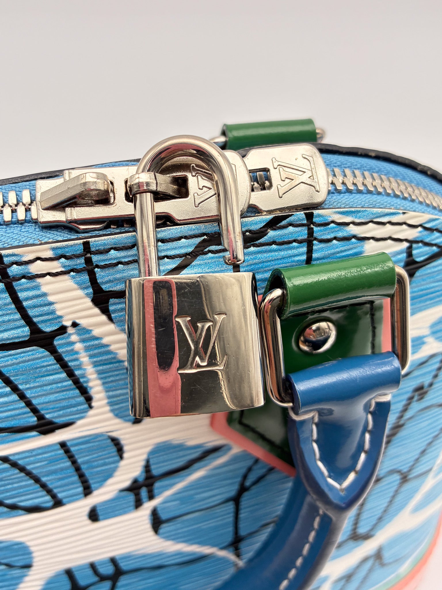 Louis Vuitton Epi Alma BB Aqua