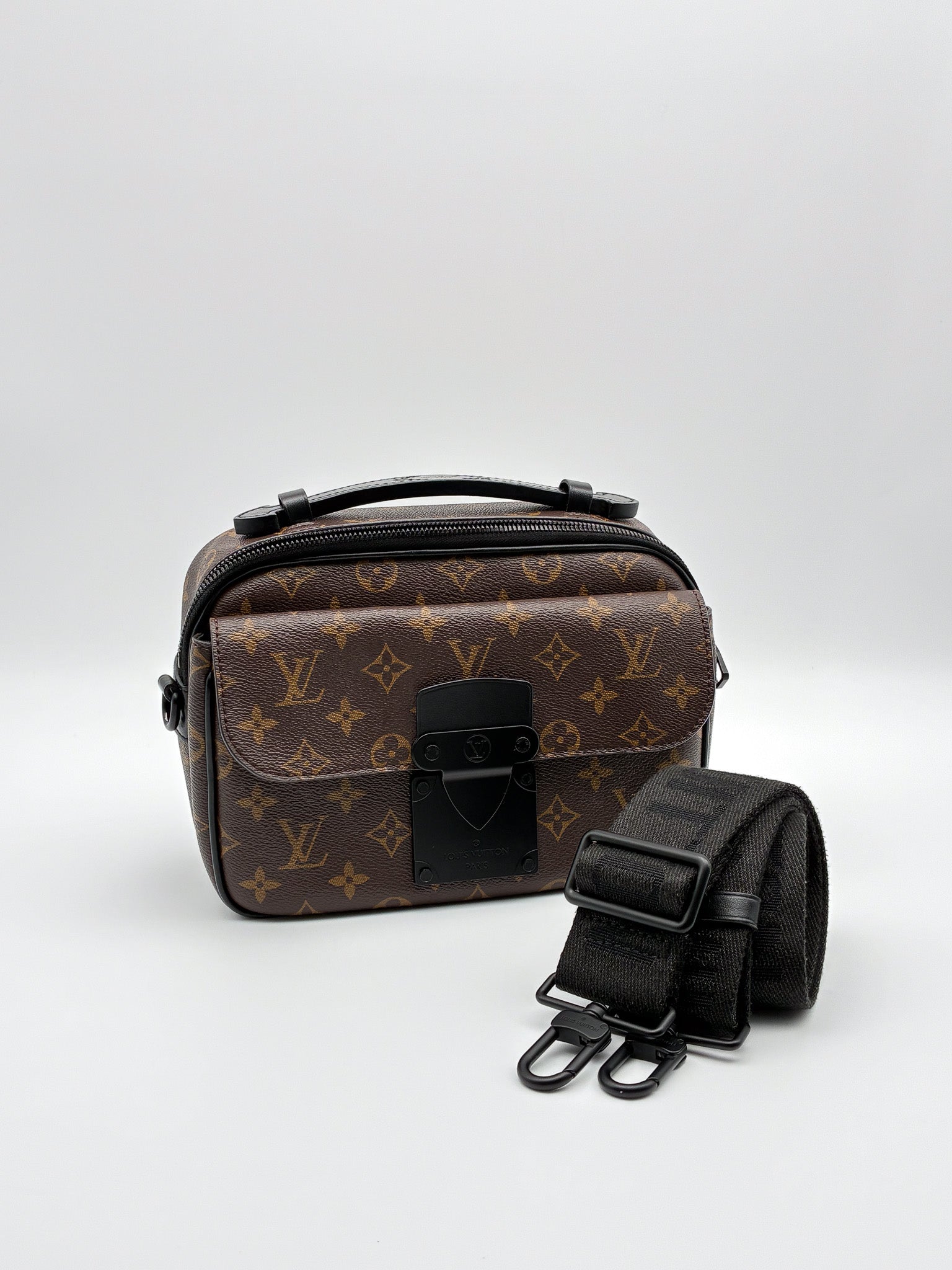 Louis Vuitton Monogram Macassar S Lock Messenger