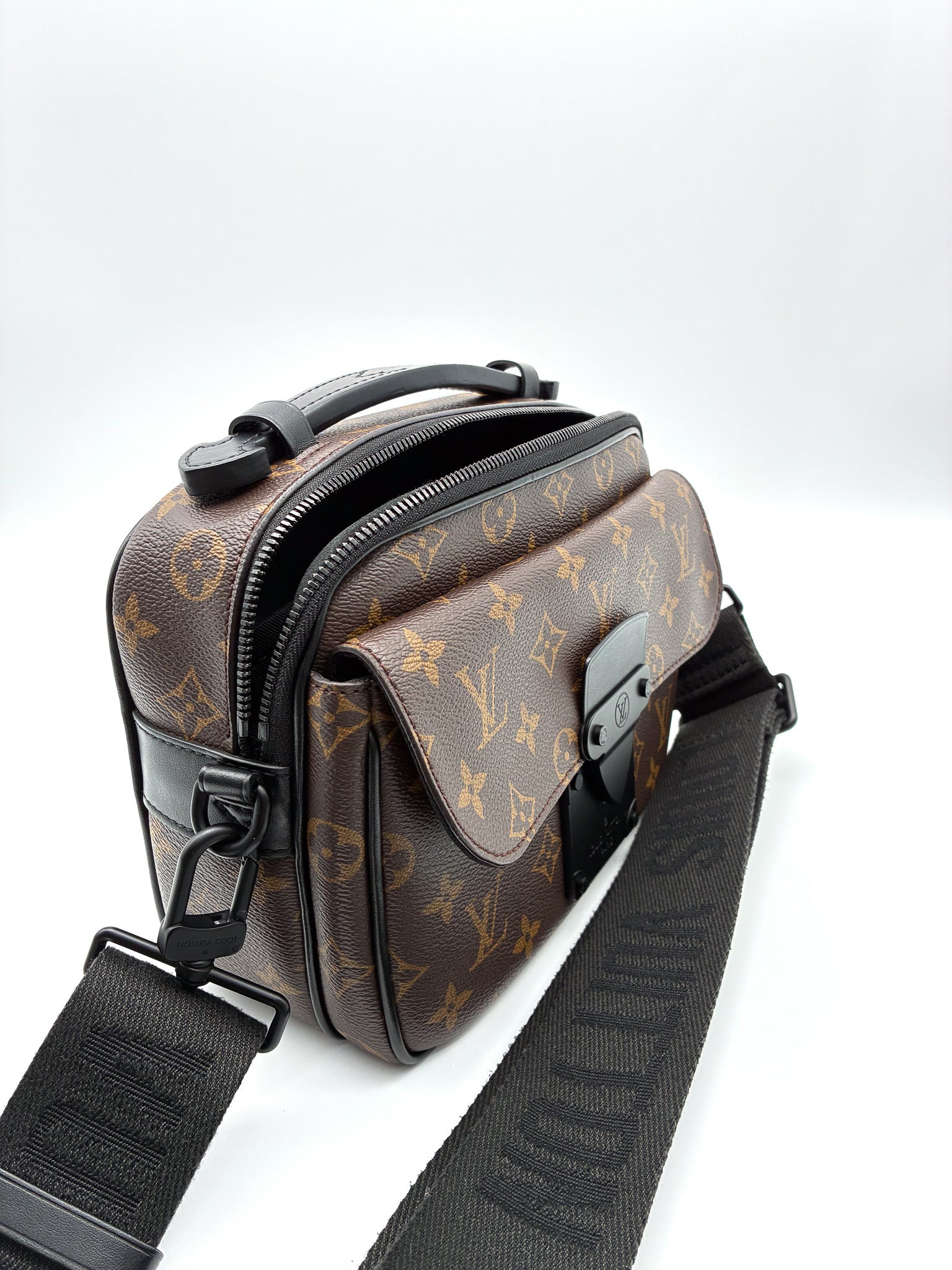 Louis Vuitton Monogram Macassar S Lock Messenger