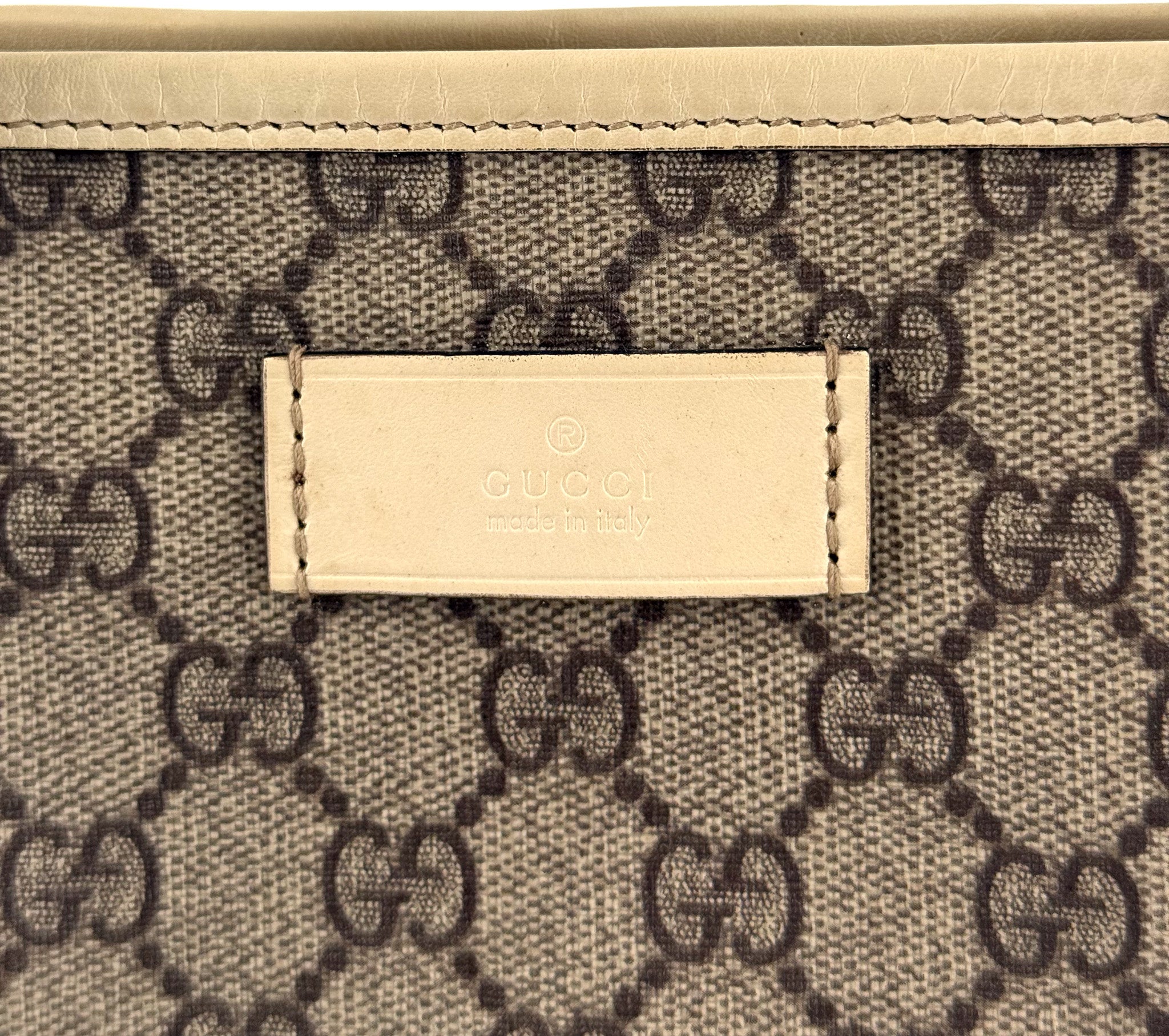 GUCCI GG CANVAS SMALL TOTE MONOGRAM WHITE