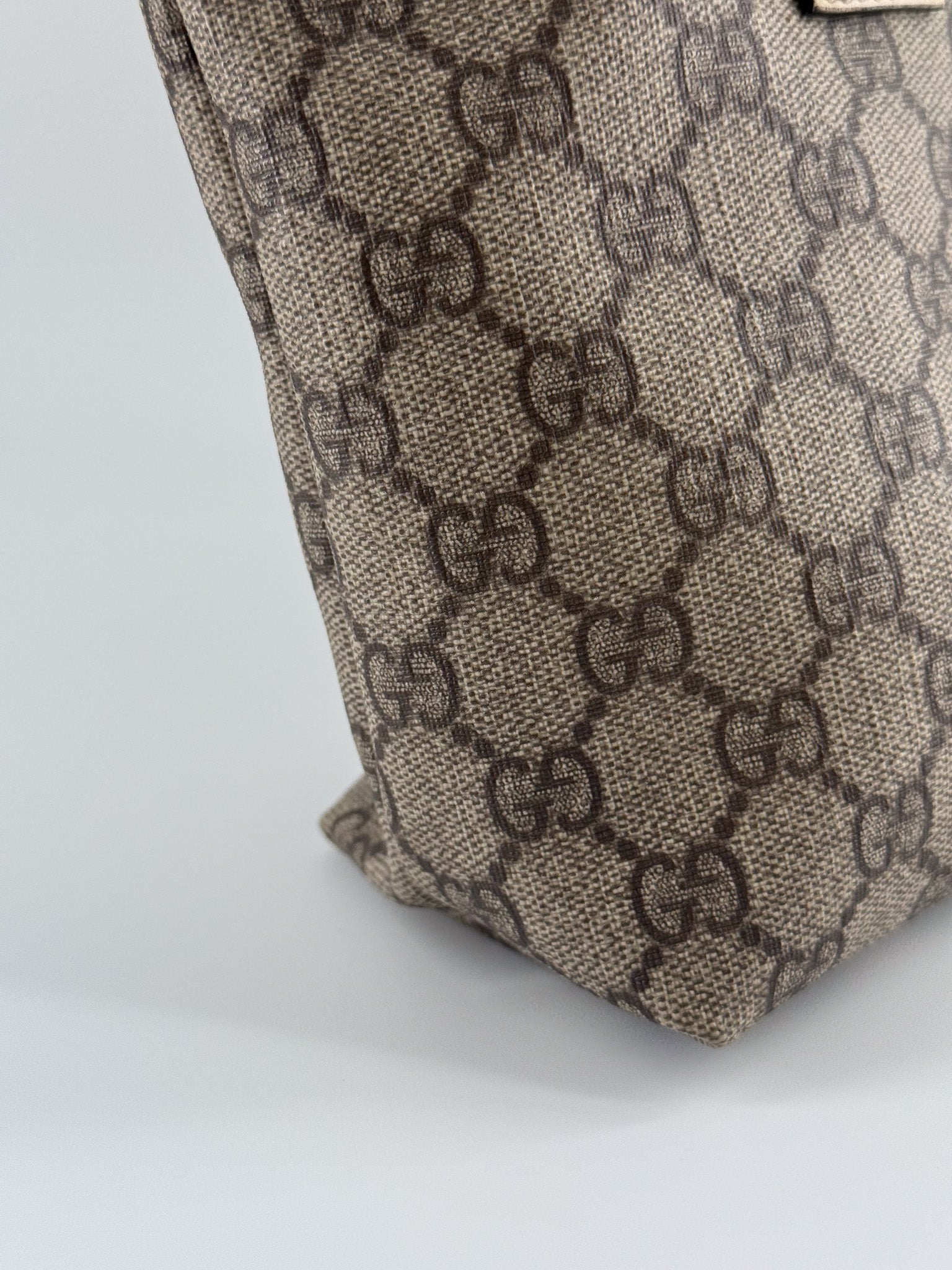 GUCCI GG CANVAS SMALL TOTE MONOGRAM WHITE