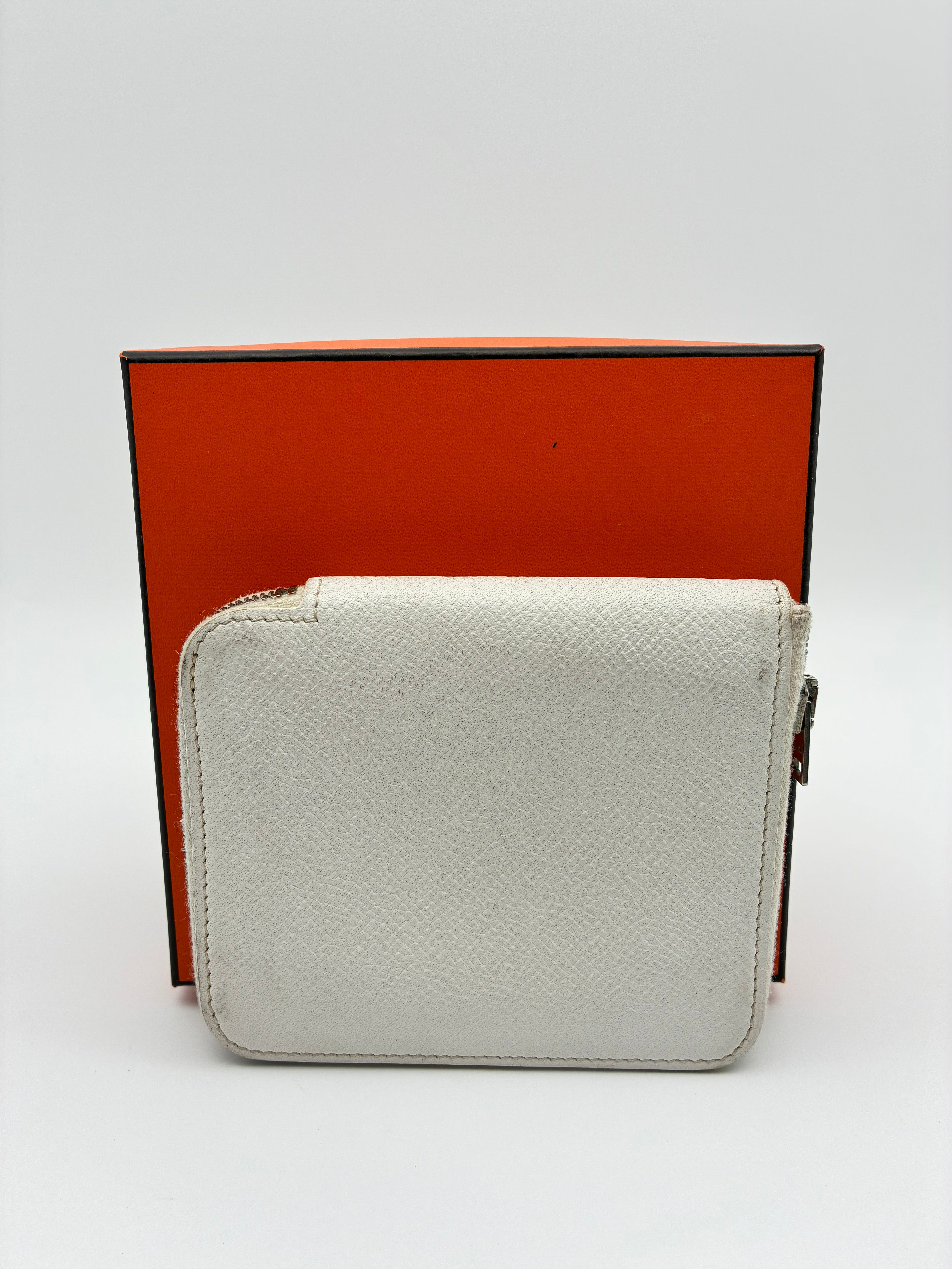 Hermes Silk'In Compact wallet Epsom White