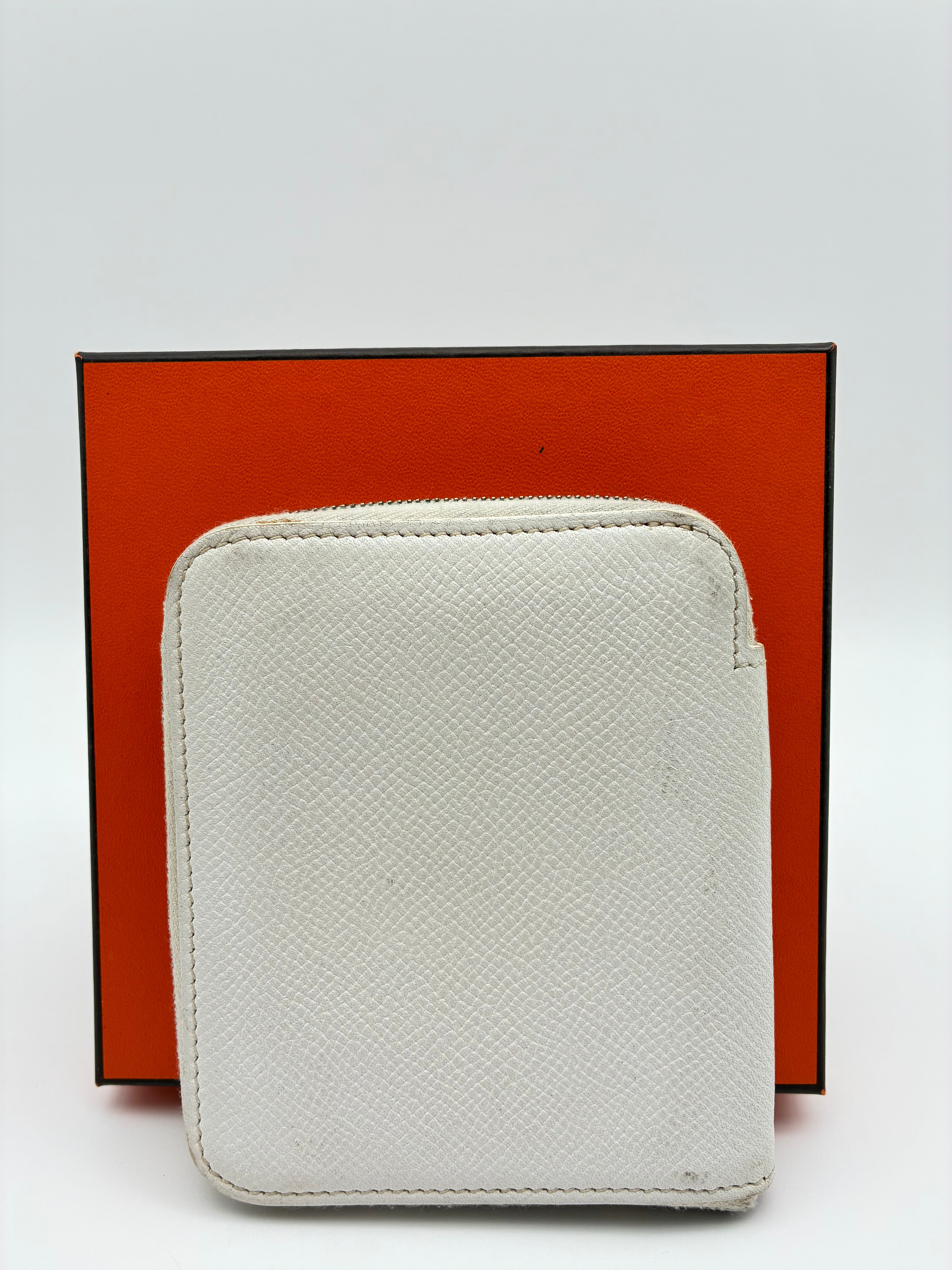 Hermes Silk'In Compact wallet Epsom White