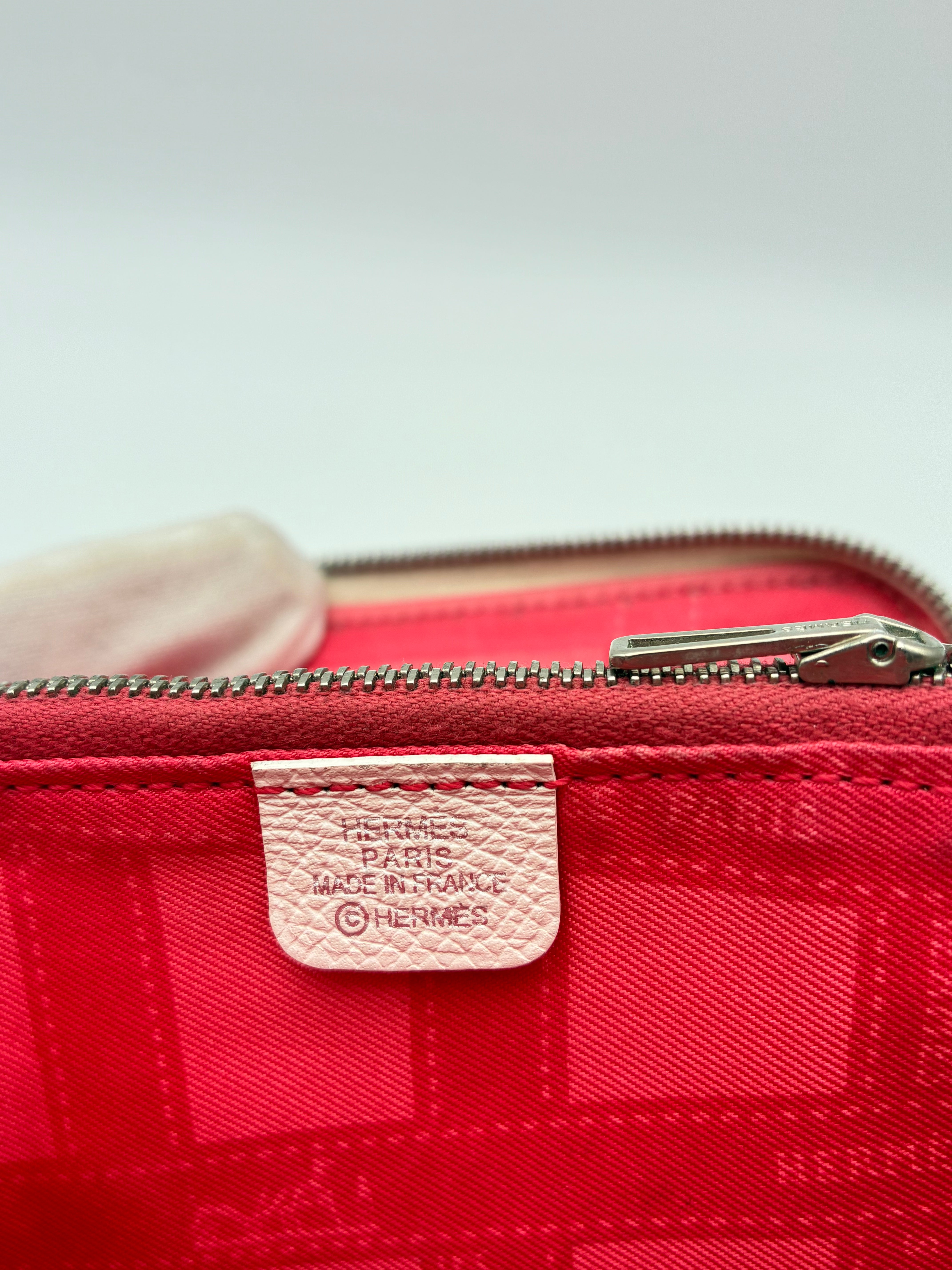 Hermes Silk'In Compact wallet Epsom White