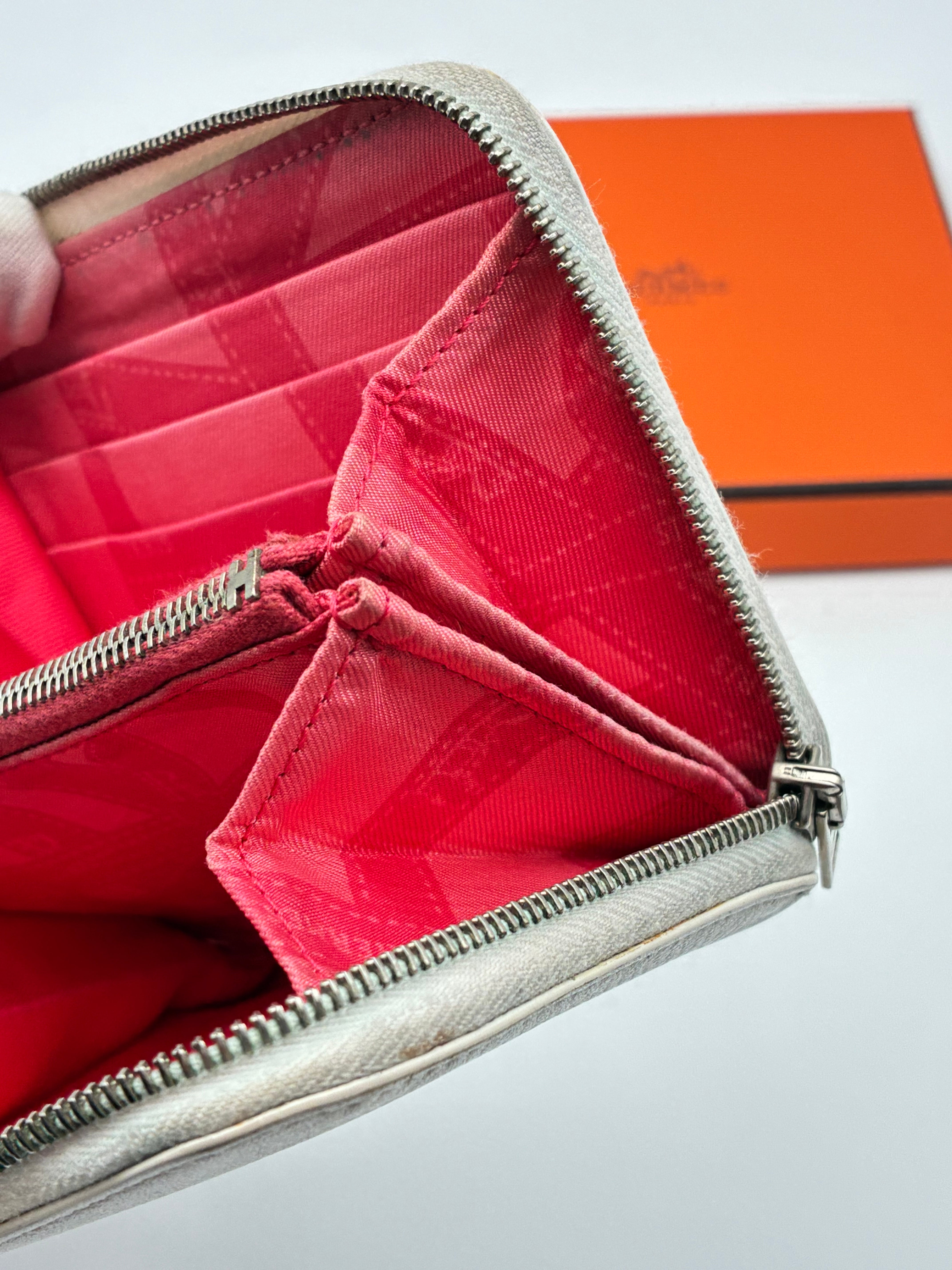 Hermes Silk'In Compact wallet Epsom White