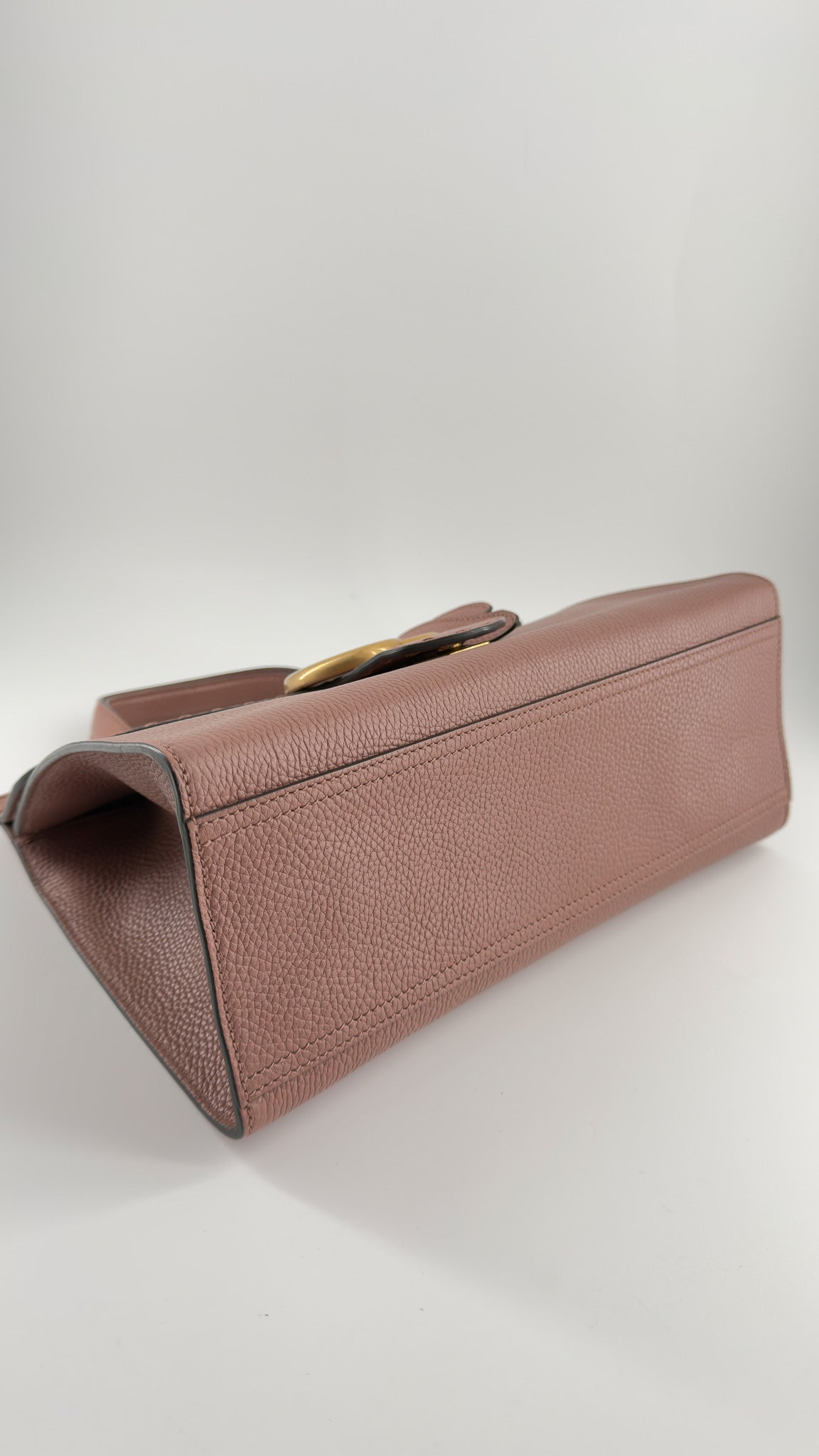 Calfskin Small GG Marmont Top Handle Bag Rosy