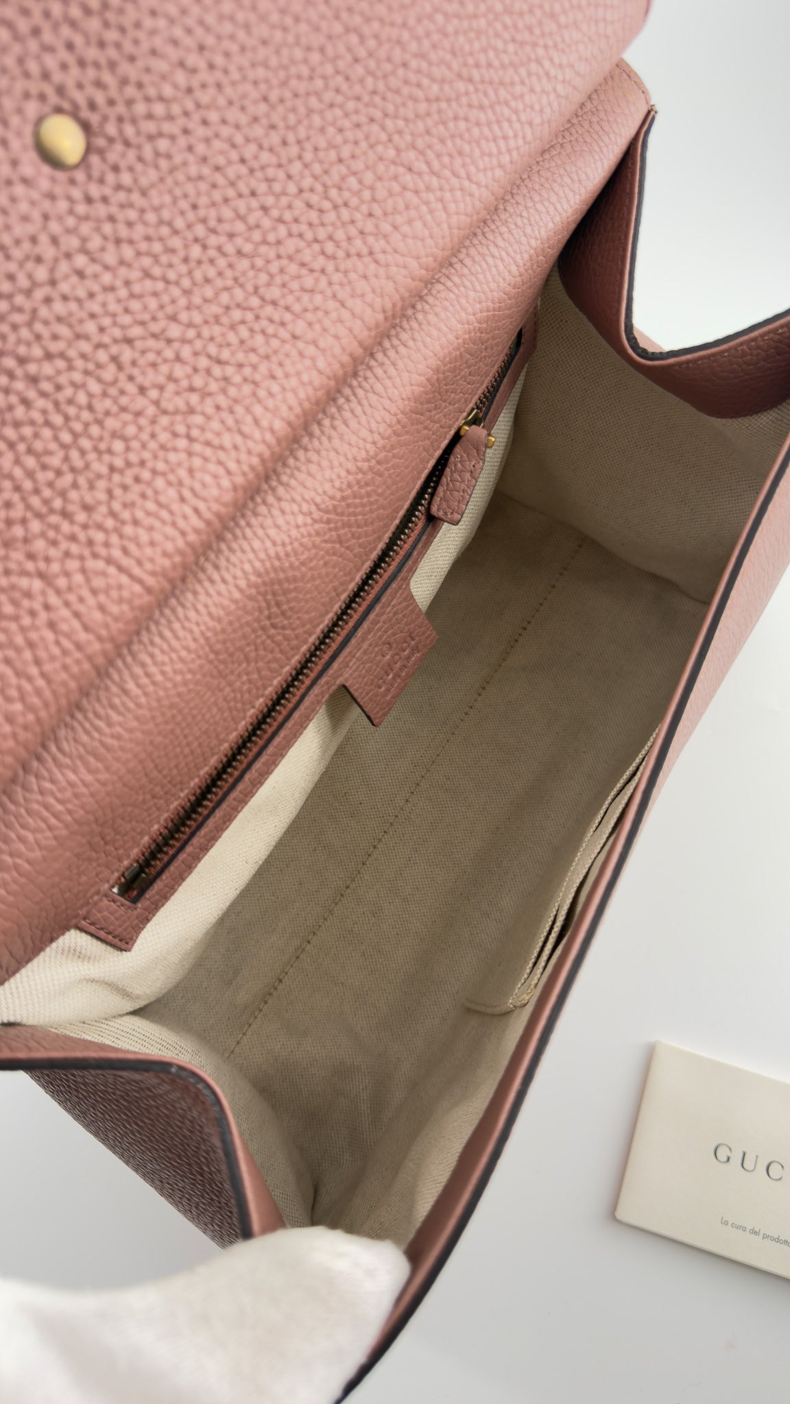 Calfskin Small GG Marmont Top Handle Bag Rosy