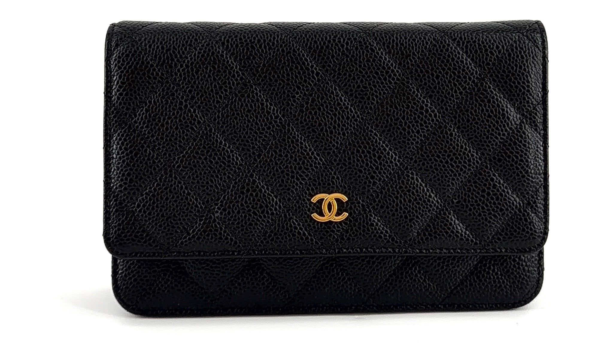 Chanel Caviar Quilted Wallet On Chain WOC Black