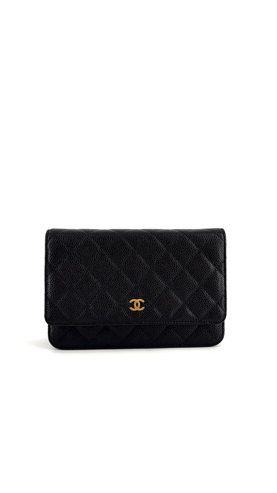 Chanel Caviar Quilted Wallet On Chain WOC Black