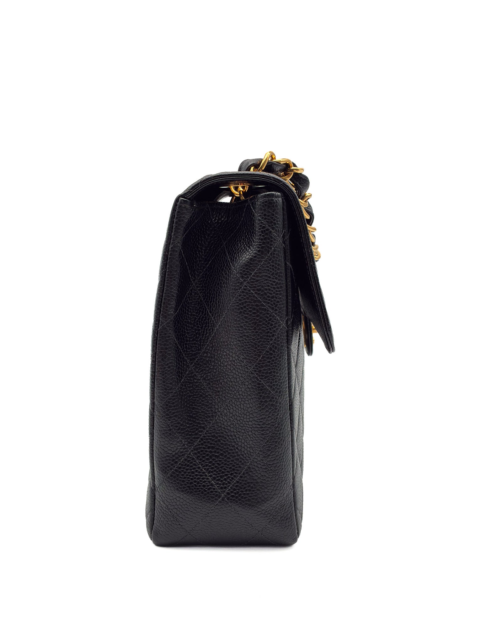 Chanel Jumbo Single Flap Caviar 24k GHW