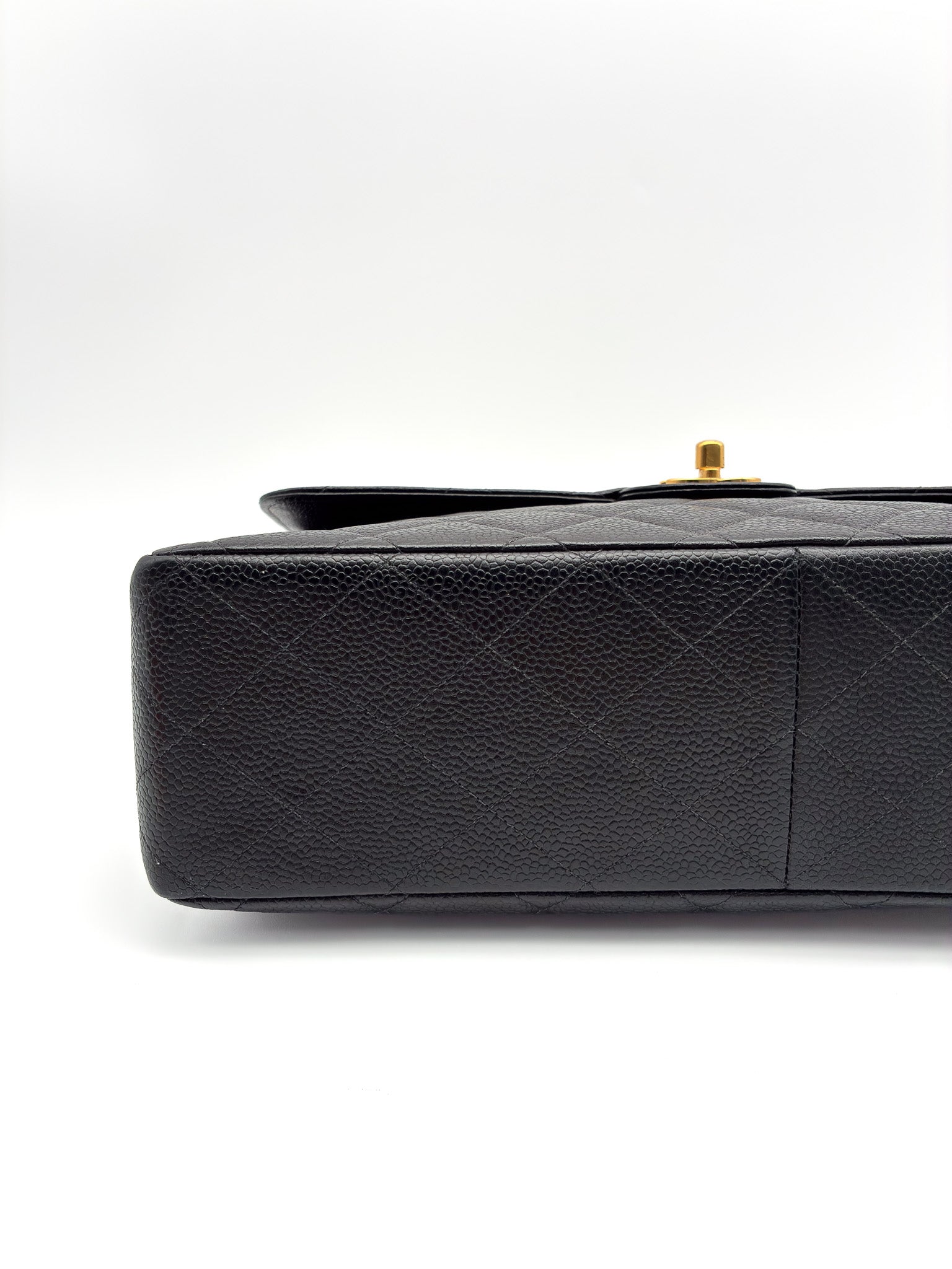 Chanel Jumbo Single Flap Caviar 24k GHW
