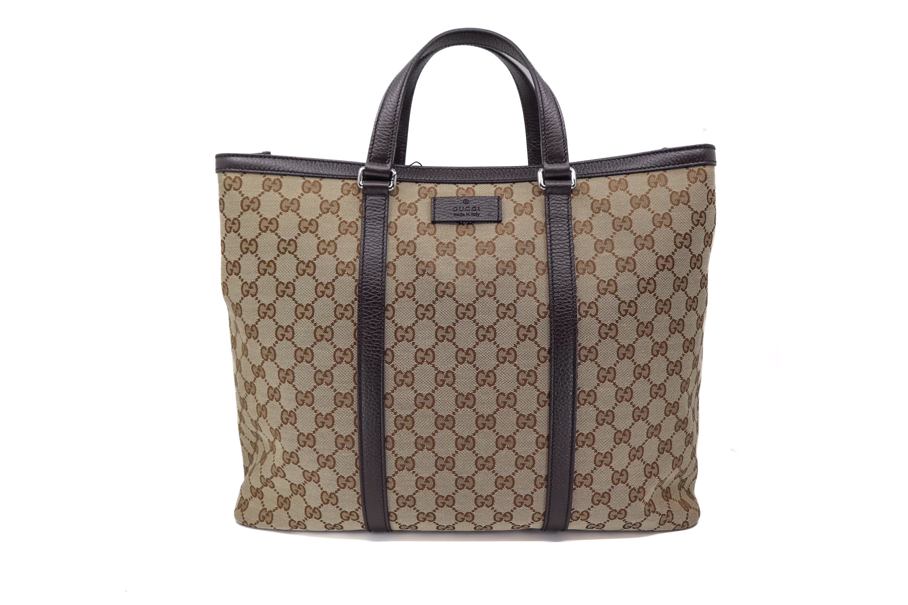 Gucci GG Monogram Large Joy Tote Bag Dark Brown