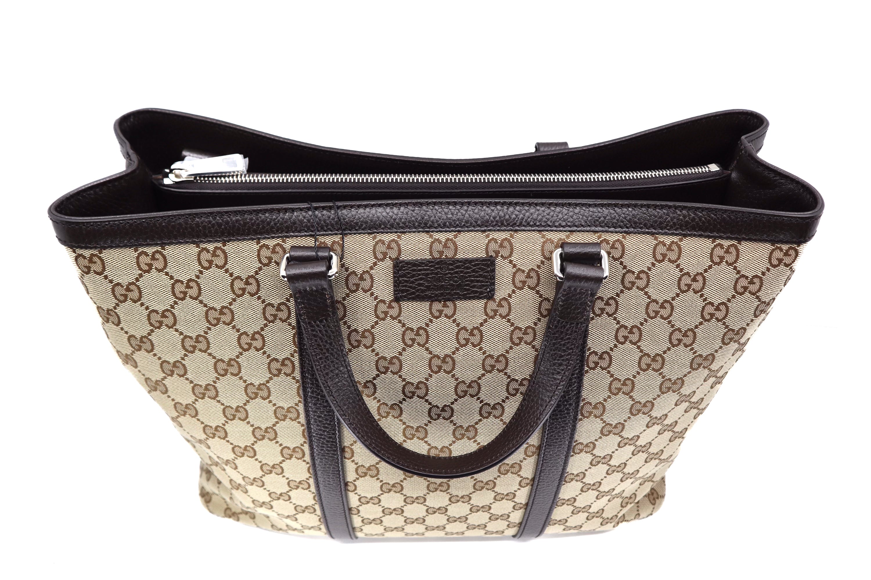 Gucci GG Monogram Large Joy Tote Bag Dark Brown