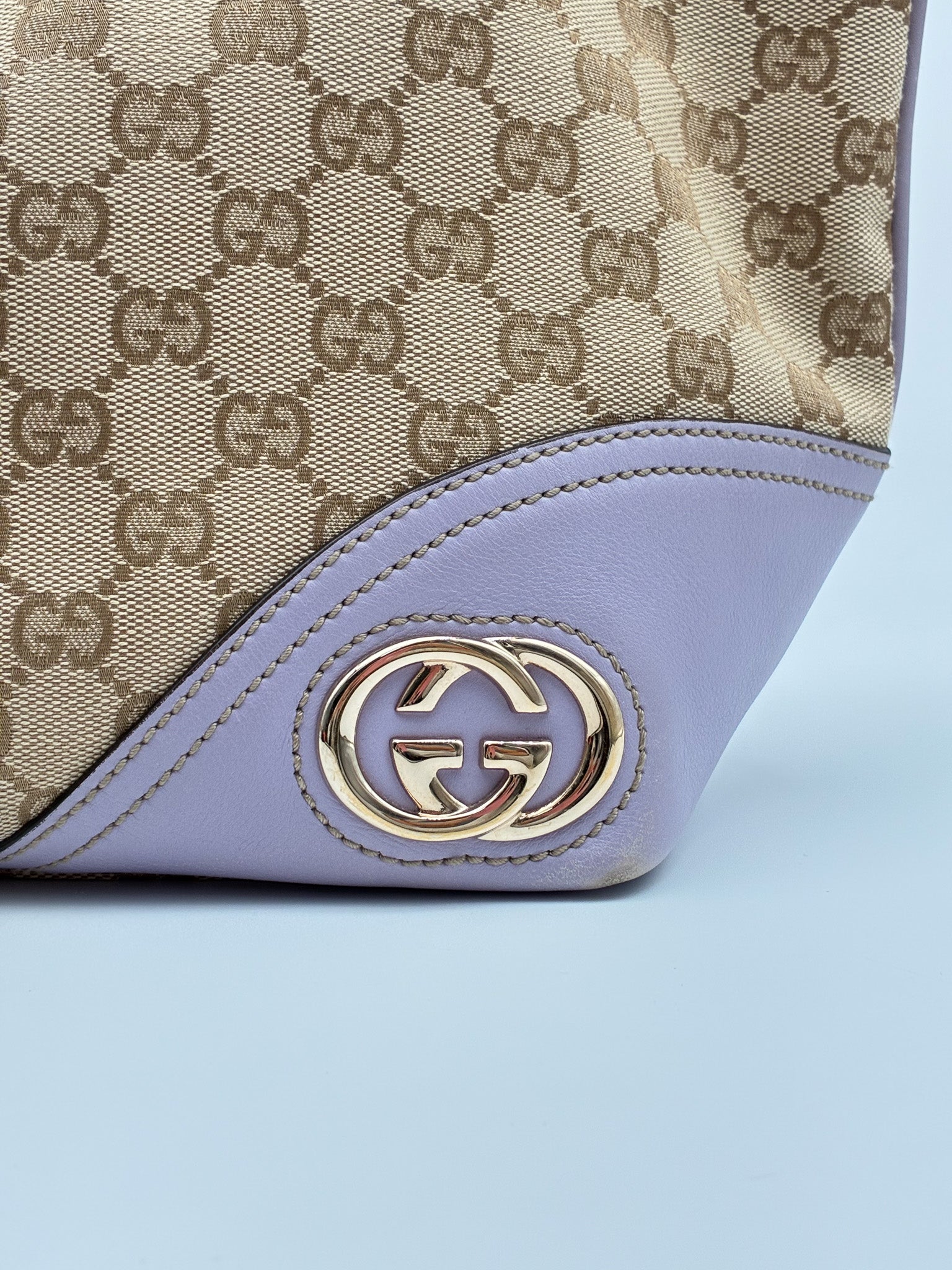 Gucci GG Canvas Small Britt Tote Handbag