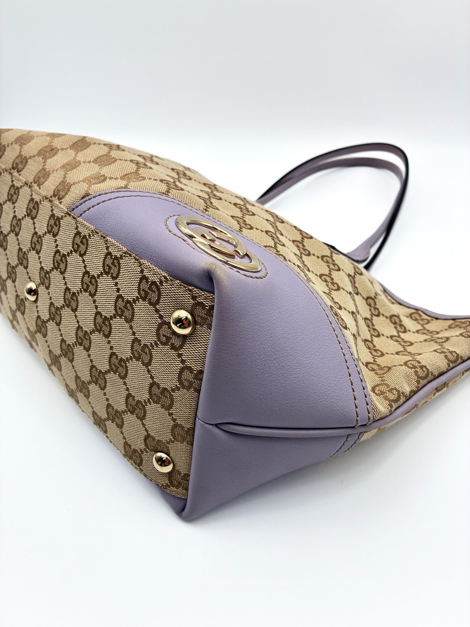 Gucci GG Canvas Small Britt Tote Handbag